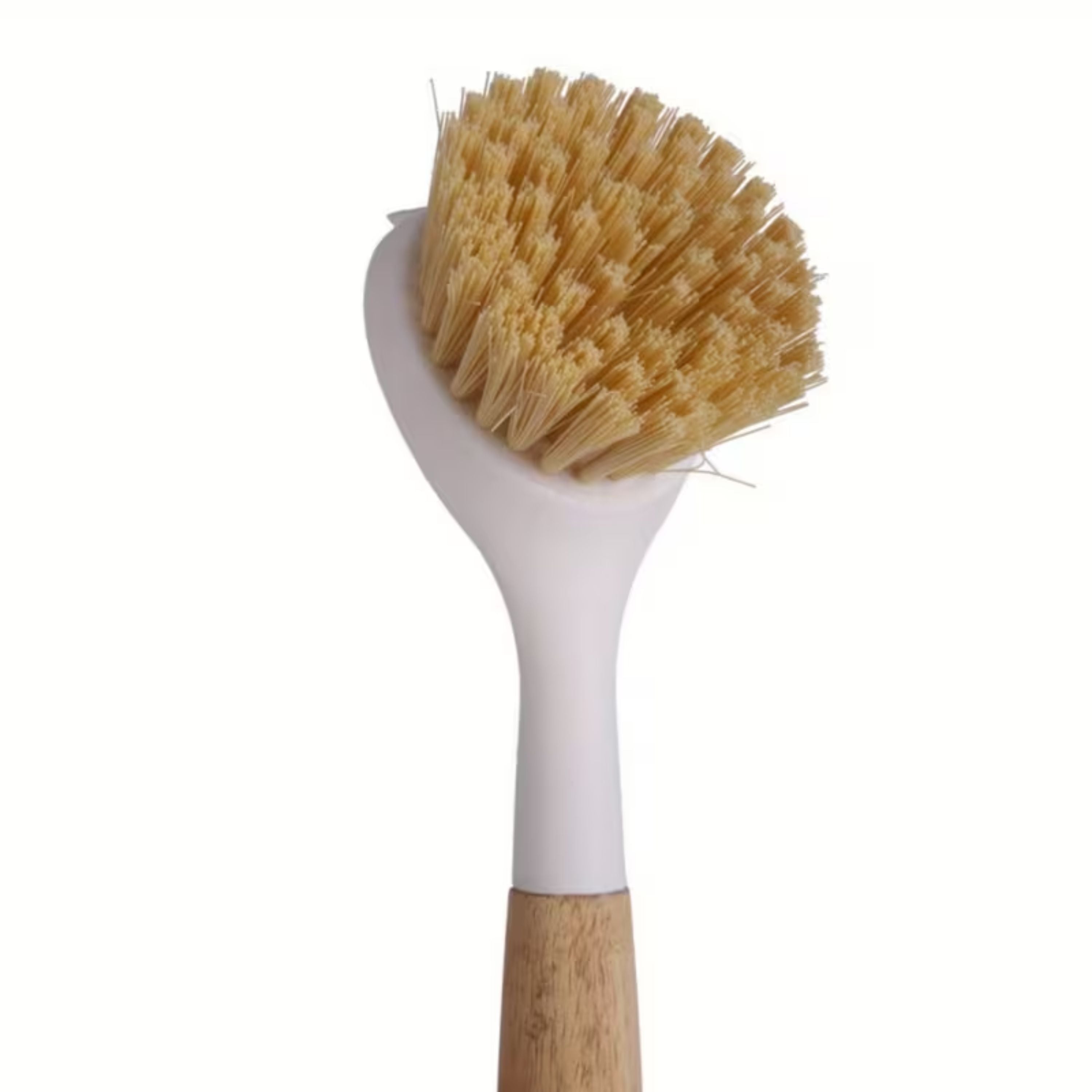 Kitcheniva Nylon Cleaning Brush with Bamboo Handle 1 Pcs - For Cleaning Dishes, Stove & Sink