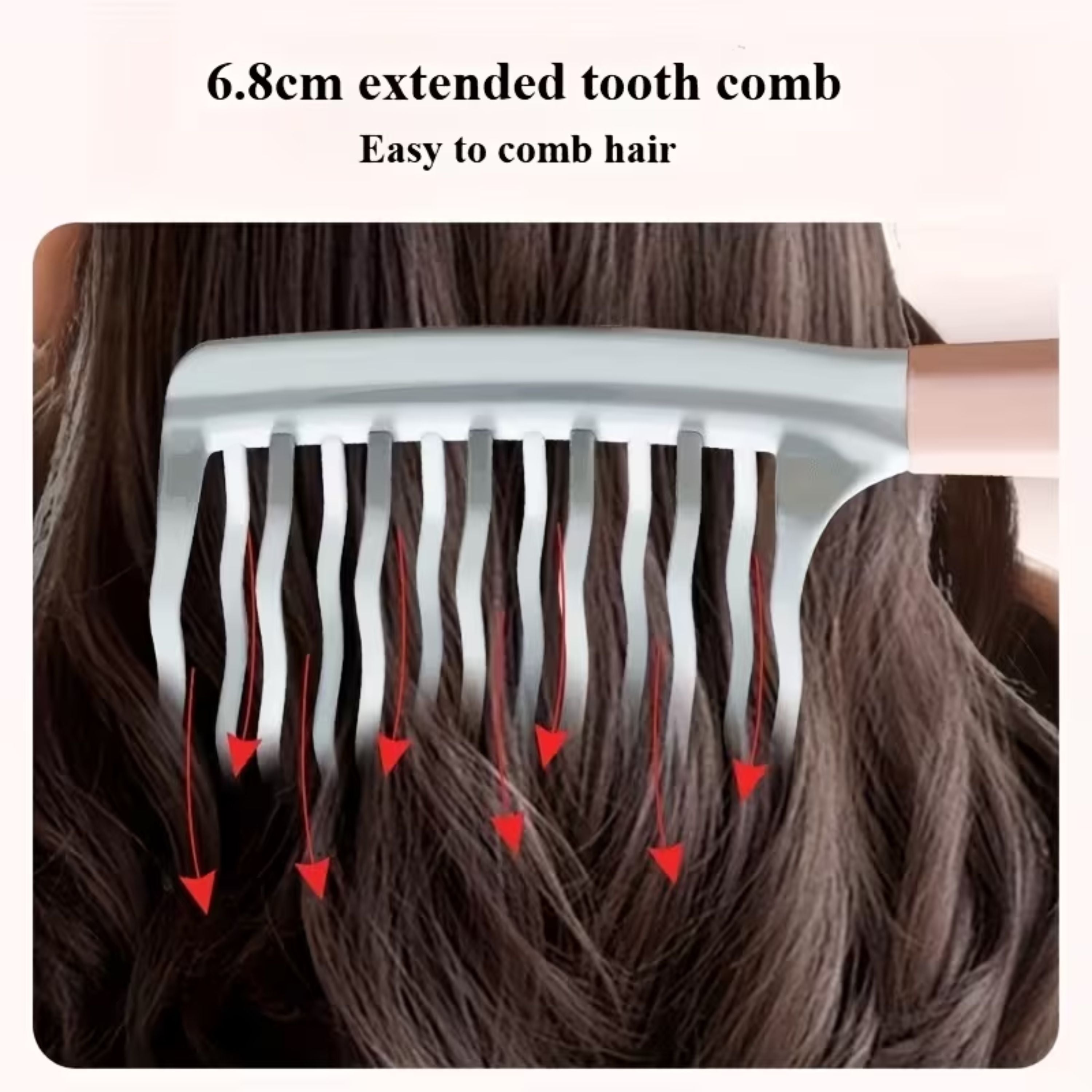 Kitcheniva Dual Wide Tooth Detangling Hair Comb 1 Pcs, Gray