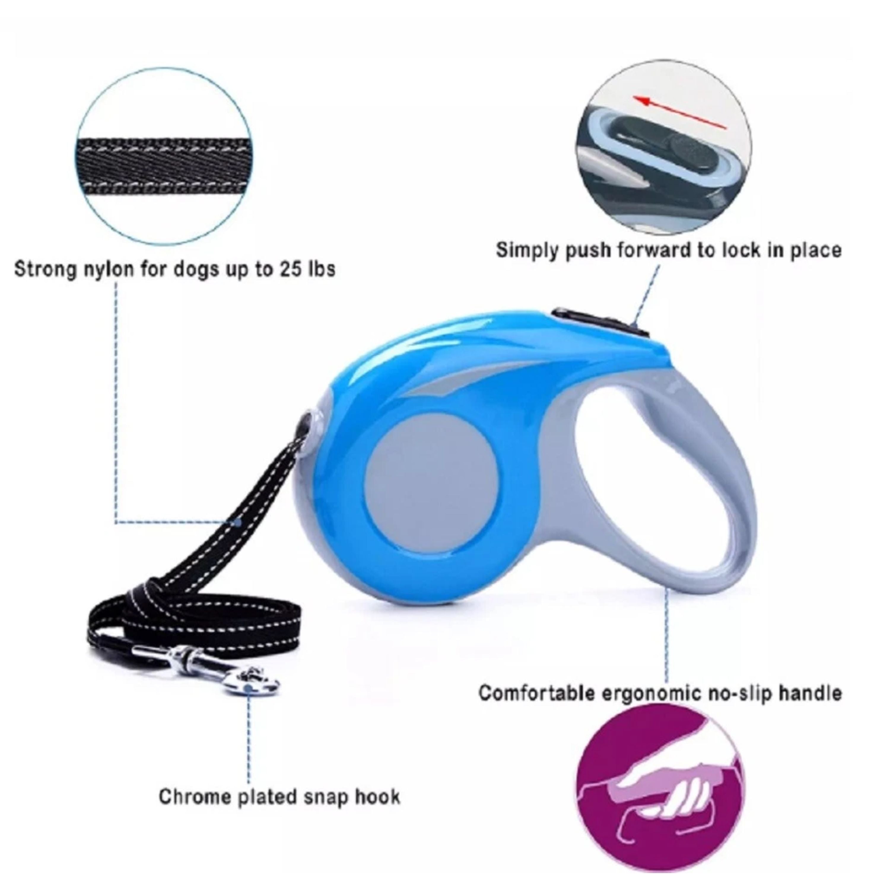 Kitcheniva Durable Nylon Retractable Dog Leash 16 FT