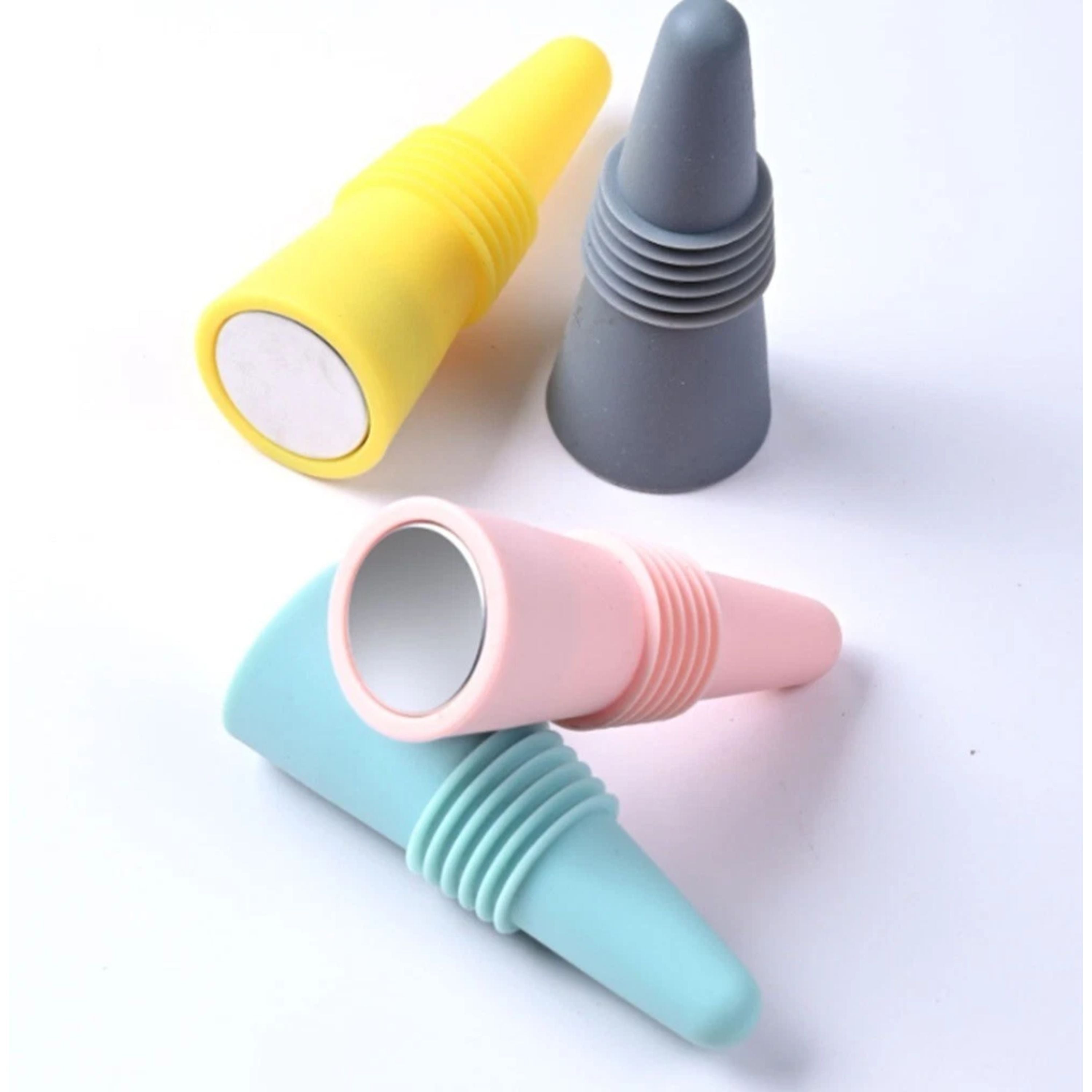 Kitcheniva Reusable Silicone Bottle Sealer Stoppers 4 Pcs