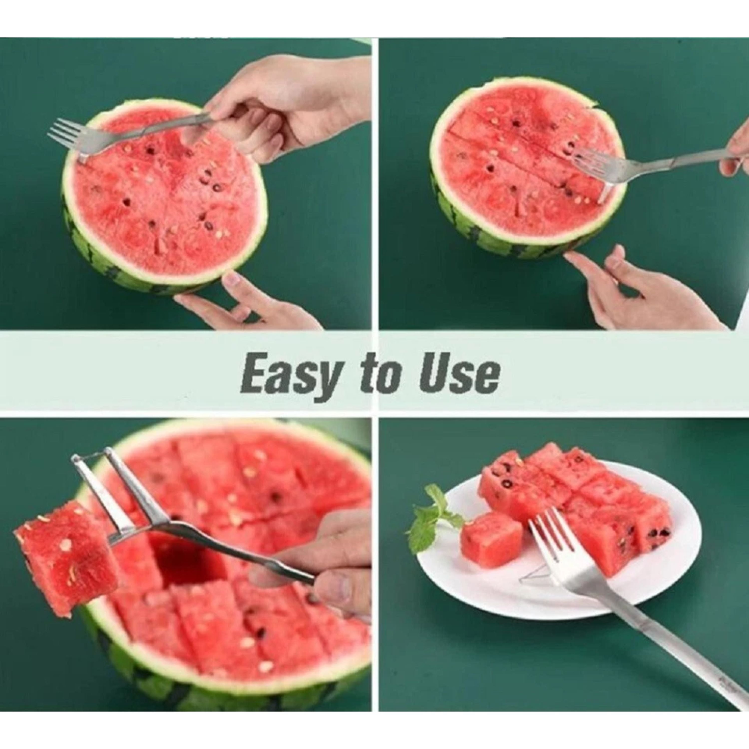 Kitcheniva Stainless Steel Watermelon Slicer & Cutter Fork