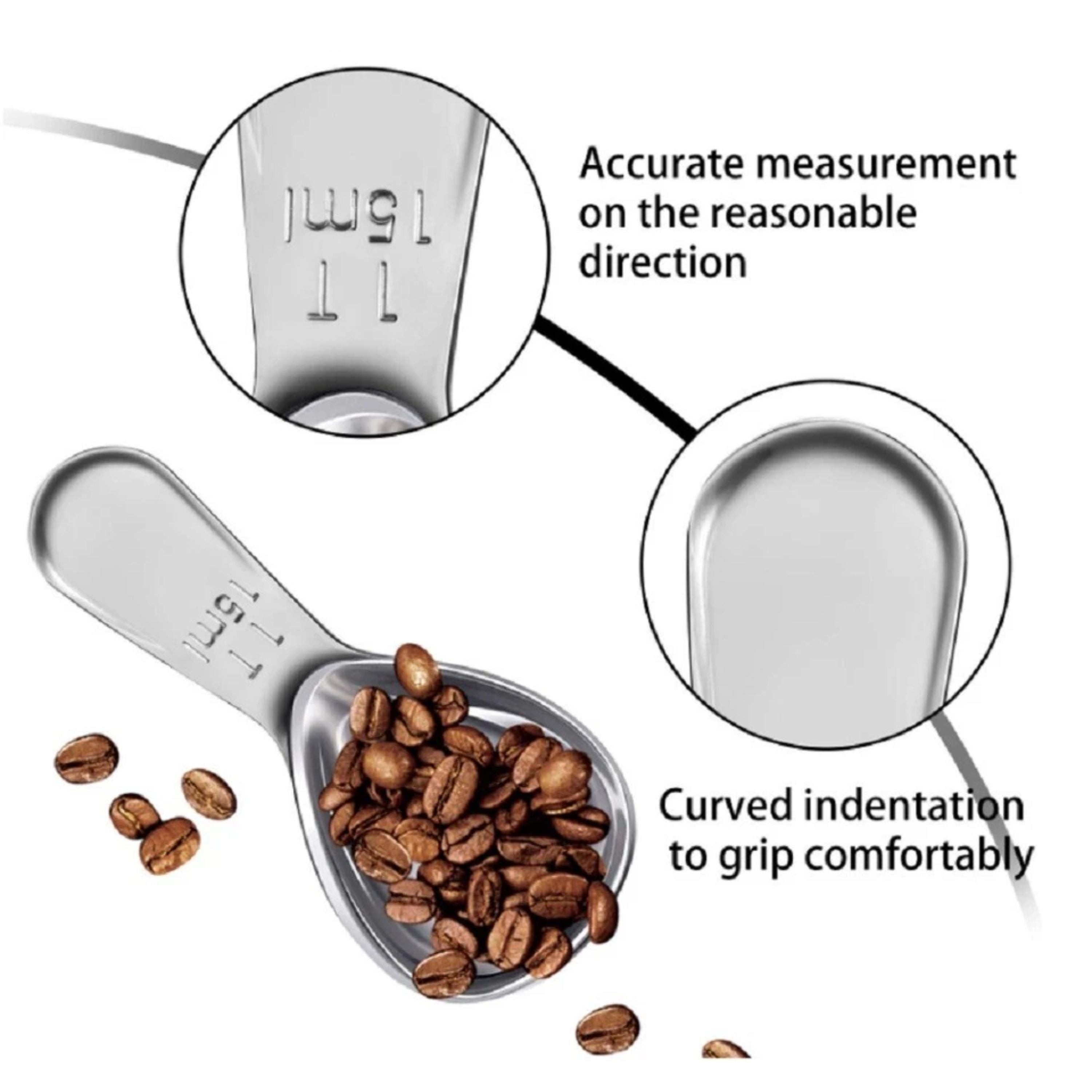 Kitcheniva Stainless Steel Coffee Measuring Scoop