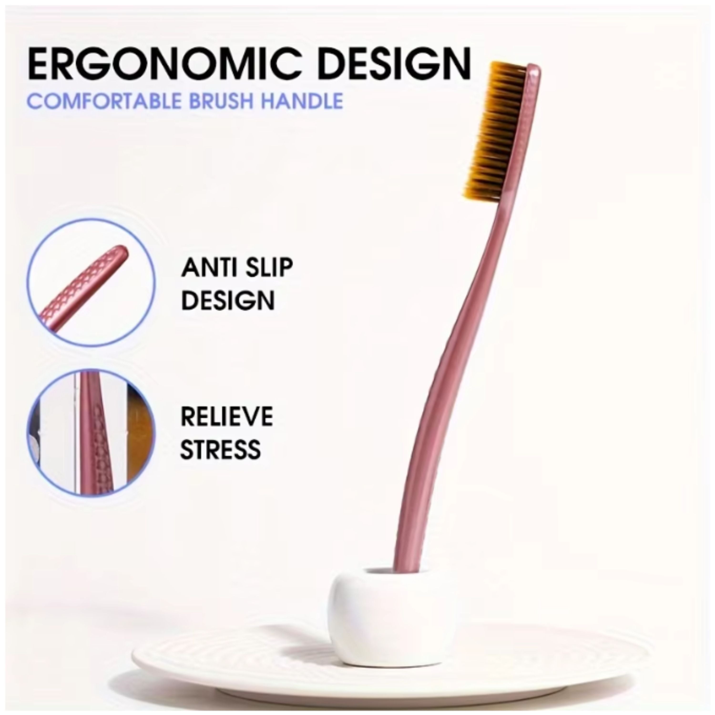 Kitcheniva Soft Bristle Toothbrush for Deep Cleaning 5 Pcs