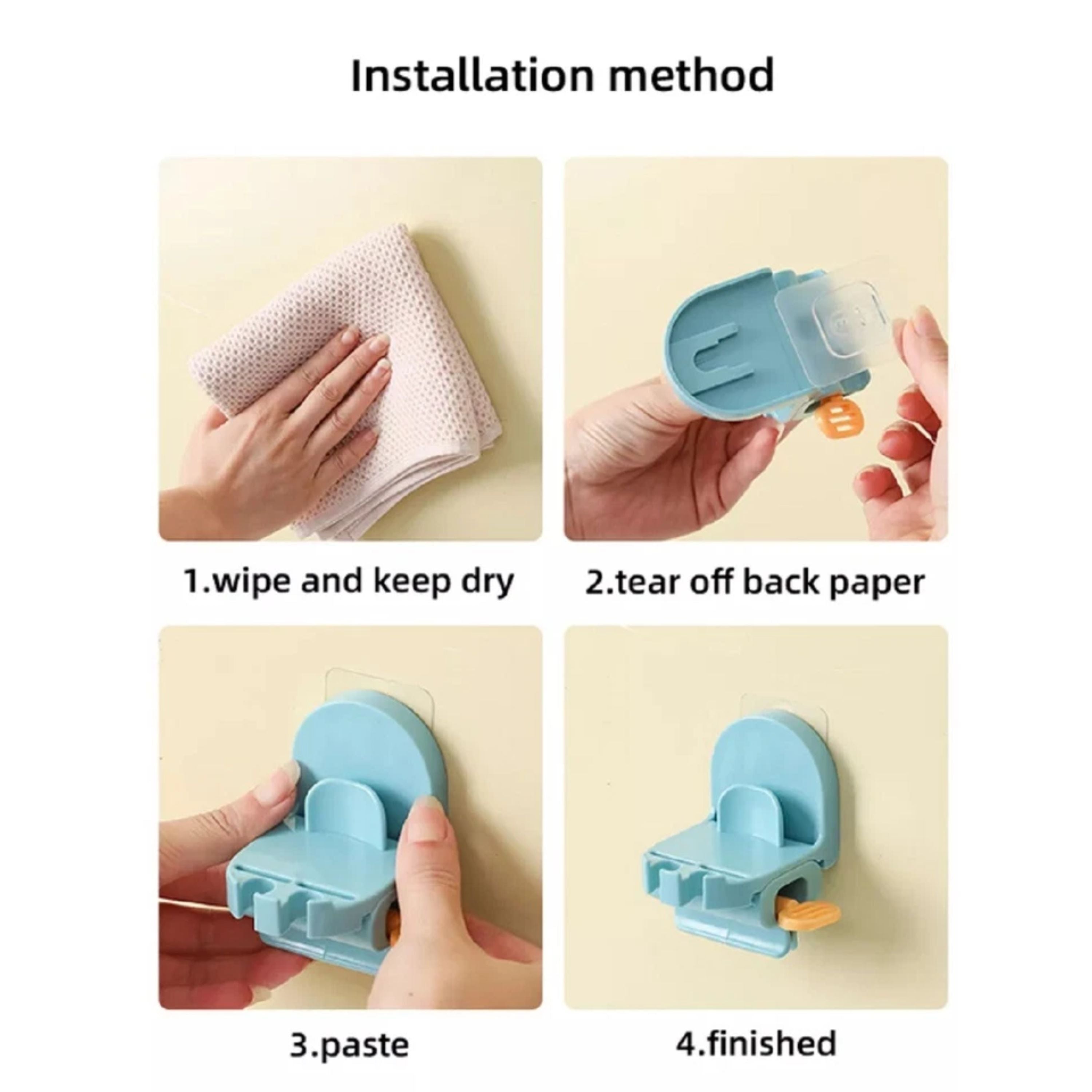 Kitcheniva Wall Mount Toothpaste Dispenser Holder Set