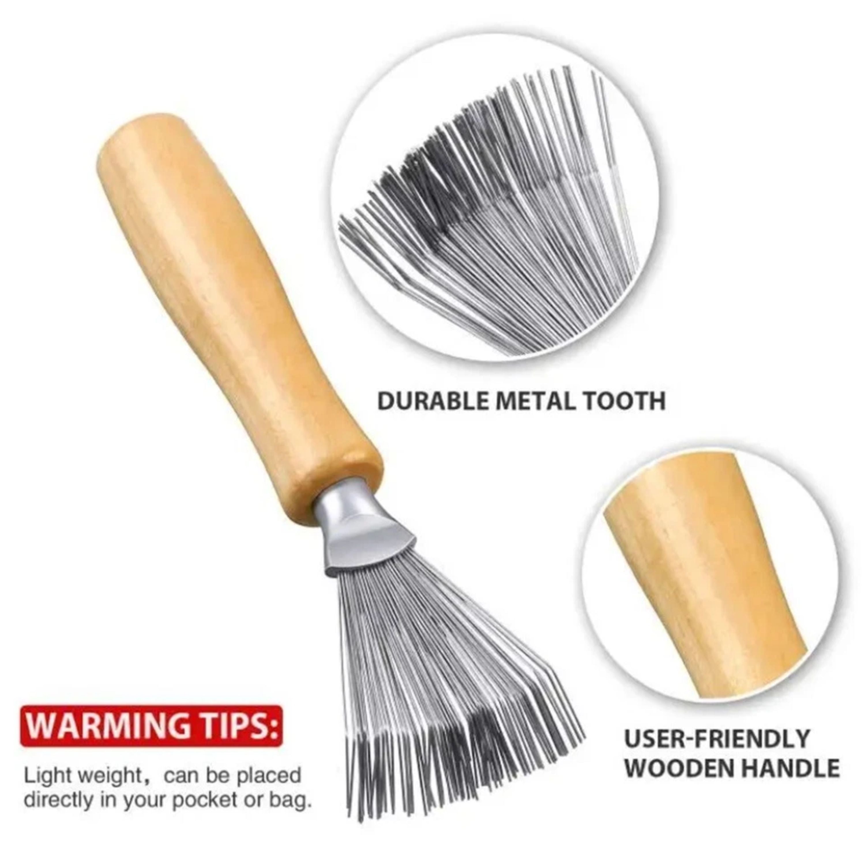 Kitcheniva Hair Brush Cleaner Tool With Metal Rake