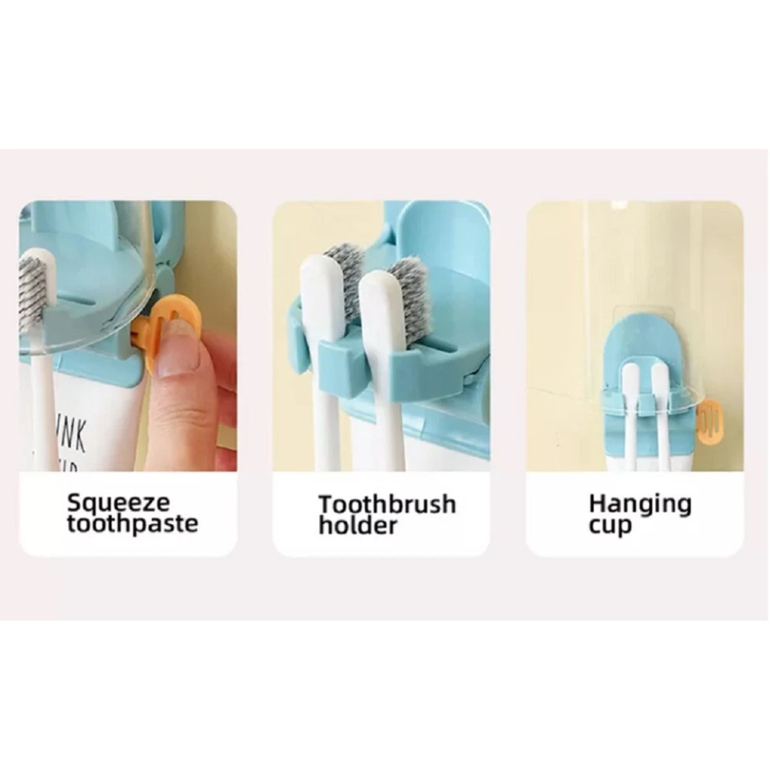 Kitcheniva Wall Mount Toothpaste Dispenser Holder Set