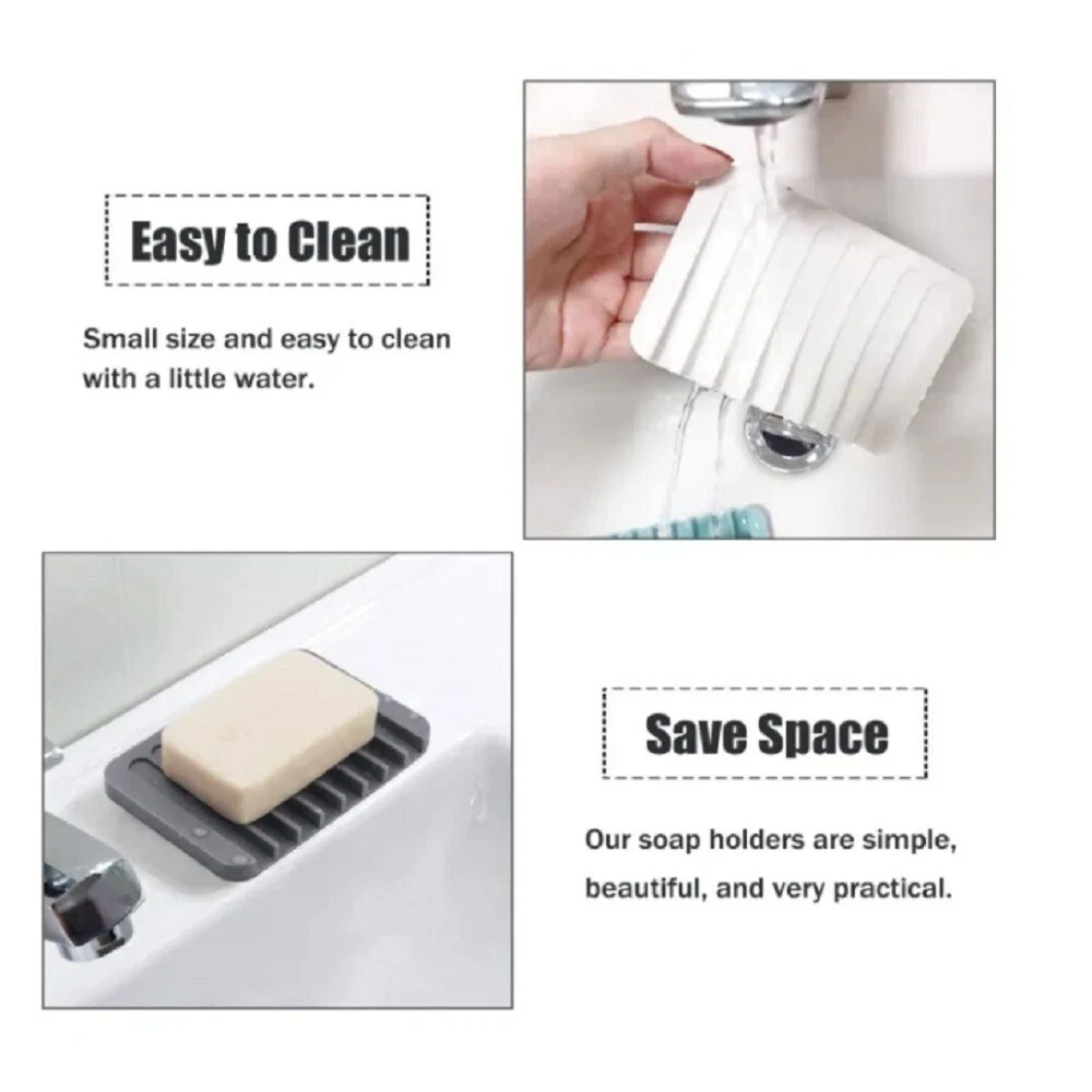 Kitcheniva Silicone Self-Draining Soap Dish