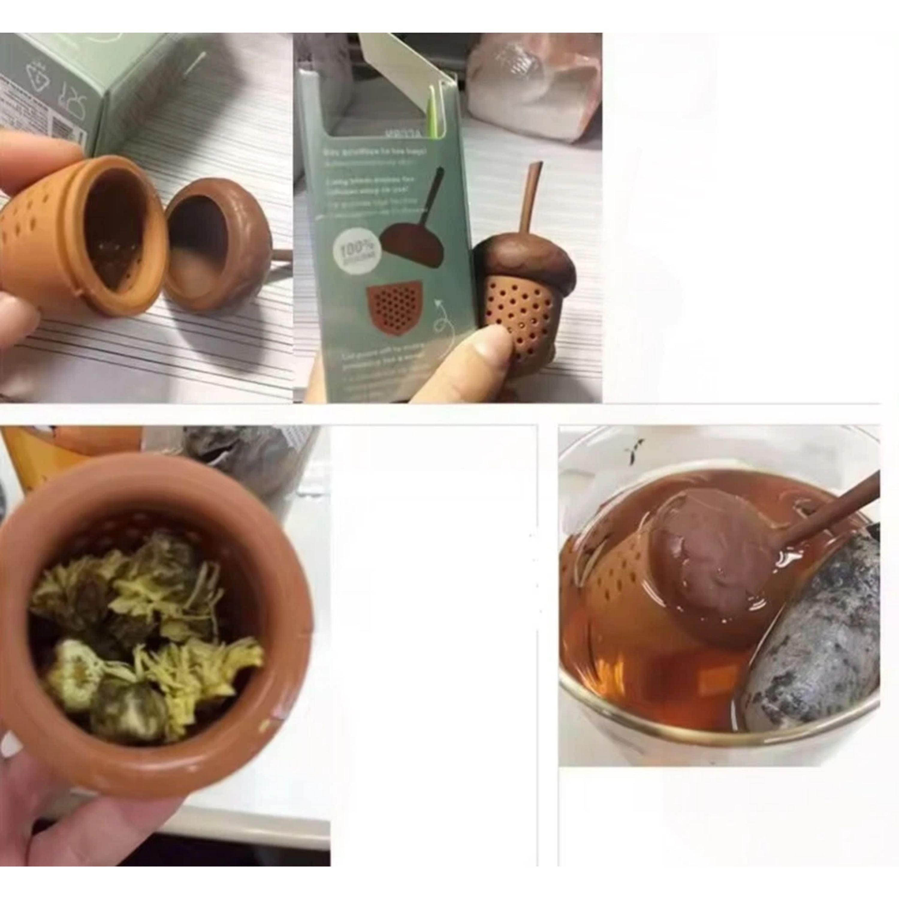 Kitcheniva Food Grade Silicone Pine Cone Tea Infuser