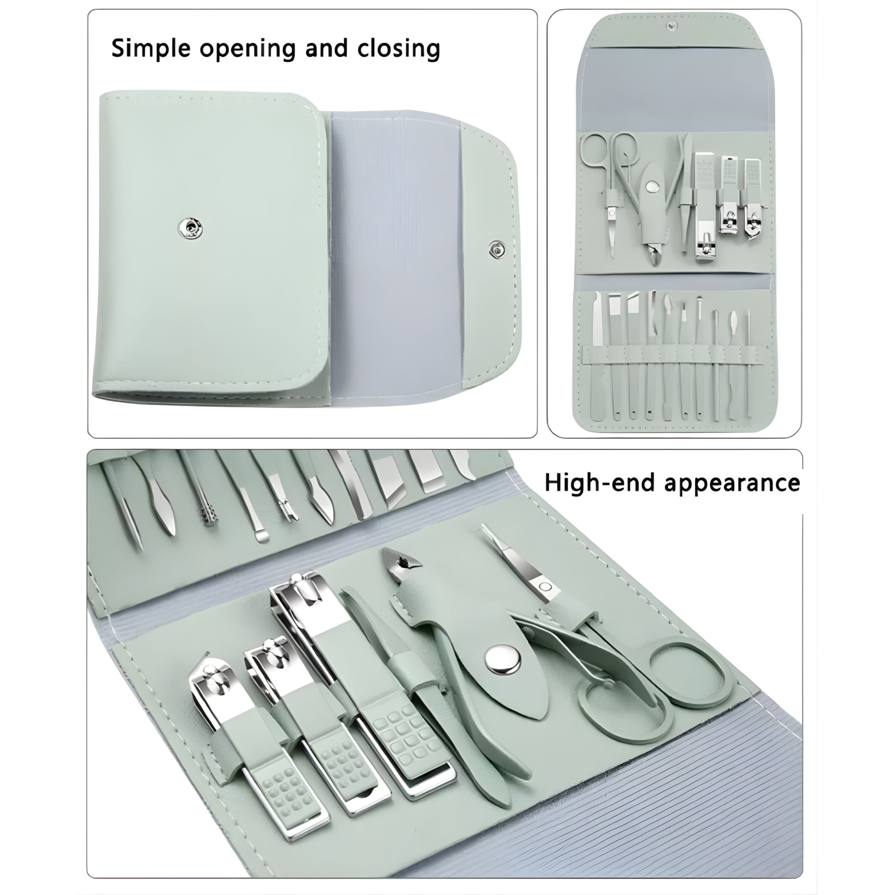 Kitcheniva 16-Piece Stainless Steel Manicure Kit