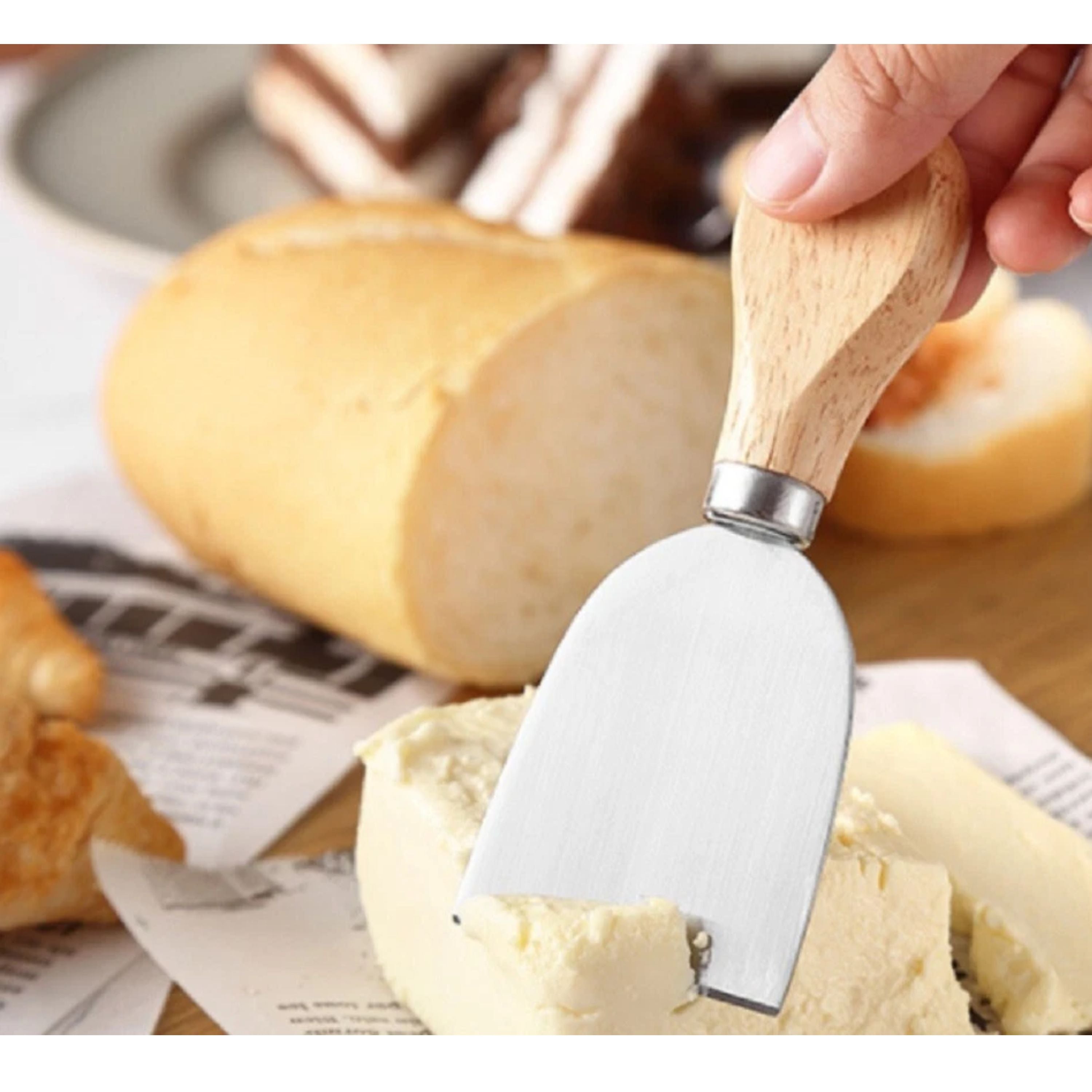 Kitcheniva Stainless Steel Cheese Knife Set 4 Pcs