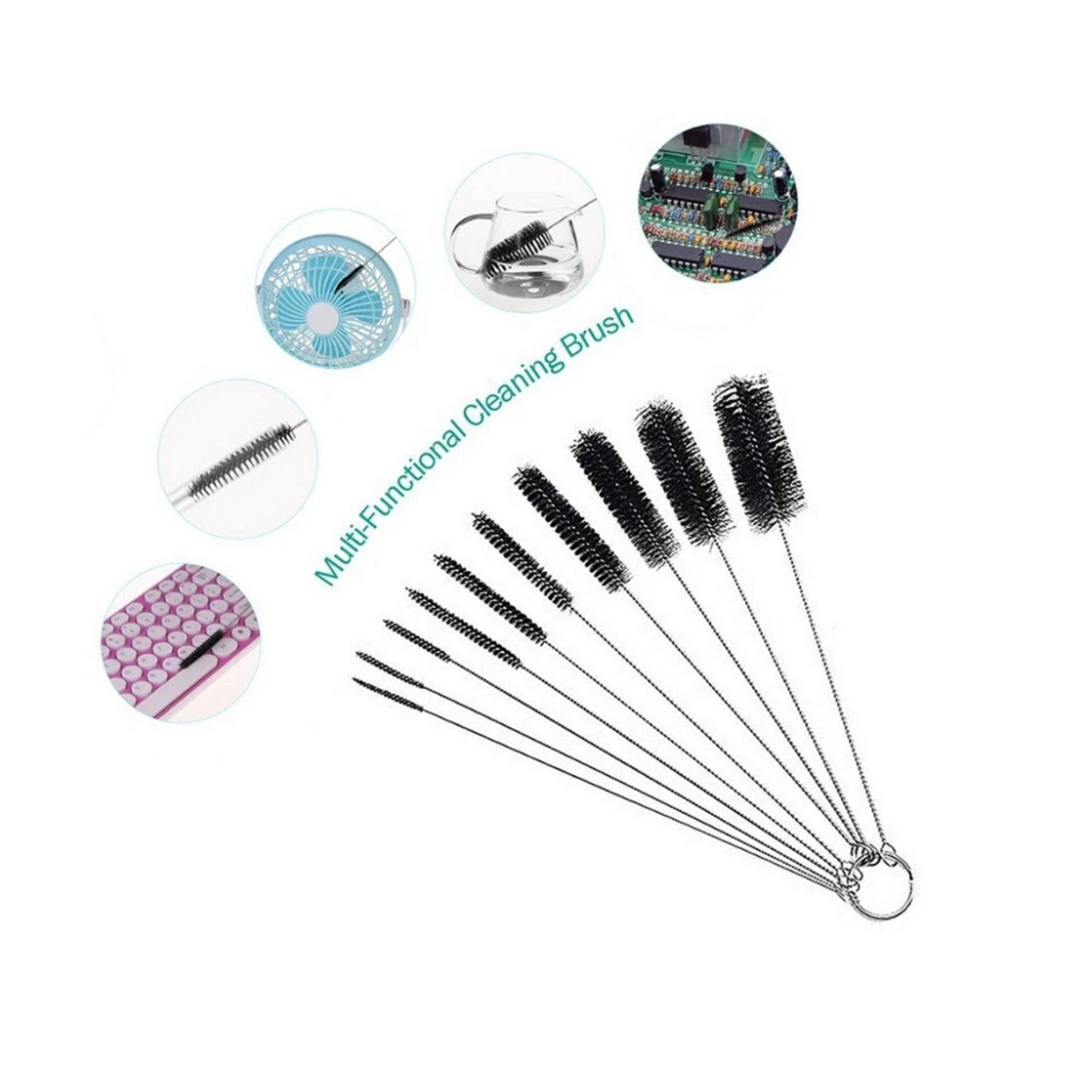 Kitcheniva Nylon Straw Cleaning Brush Set 10 Pcs