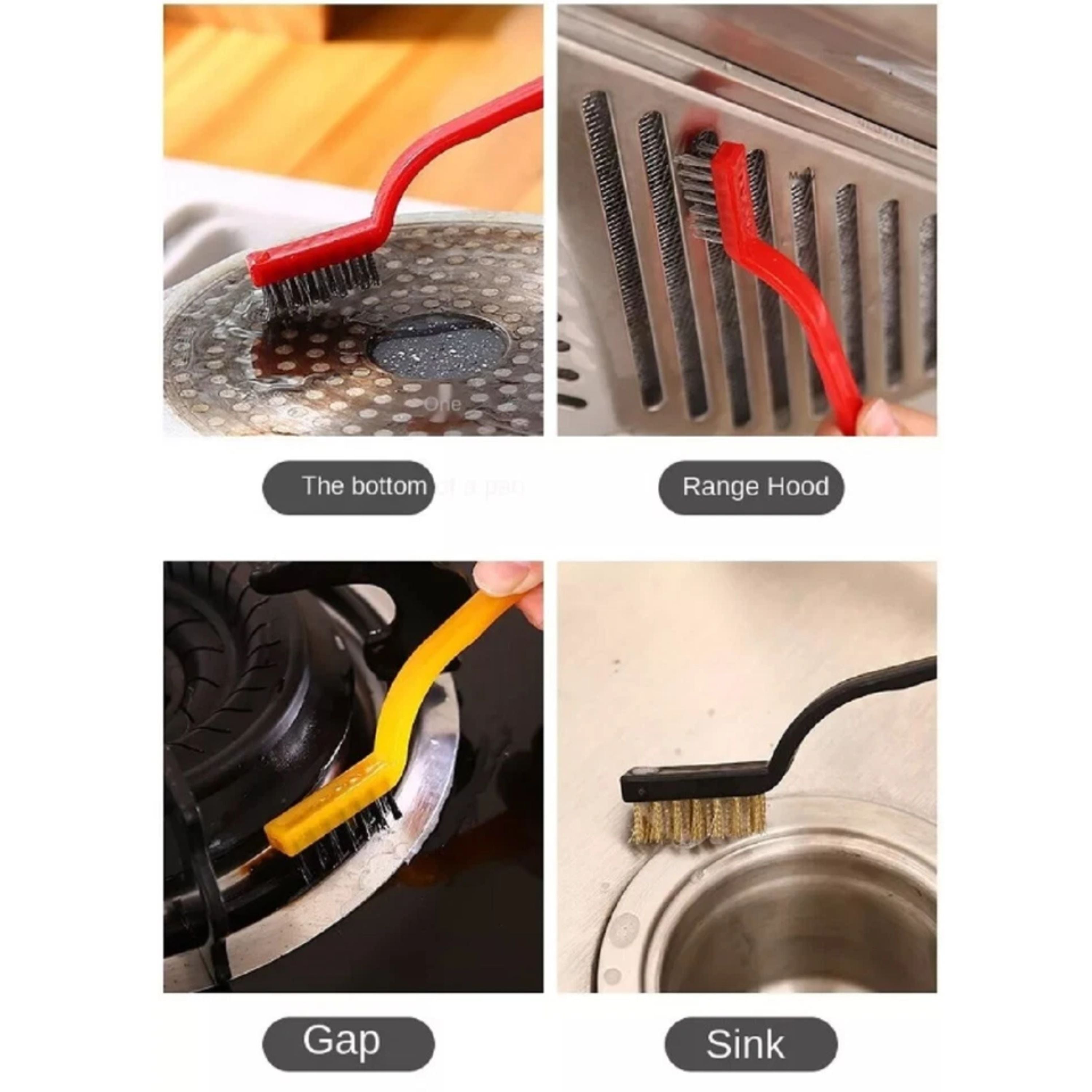 Kitcheniva Gas Stove Cleaning Brush Set 3 Pcs