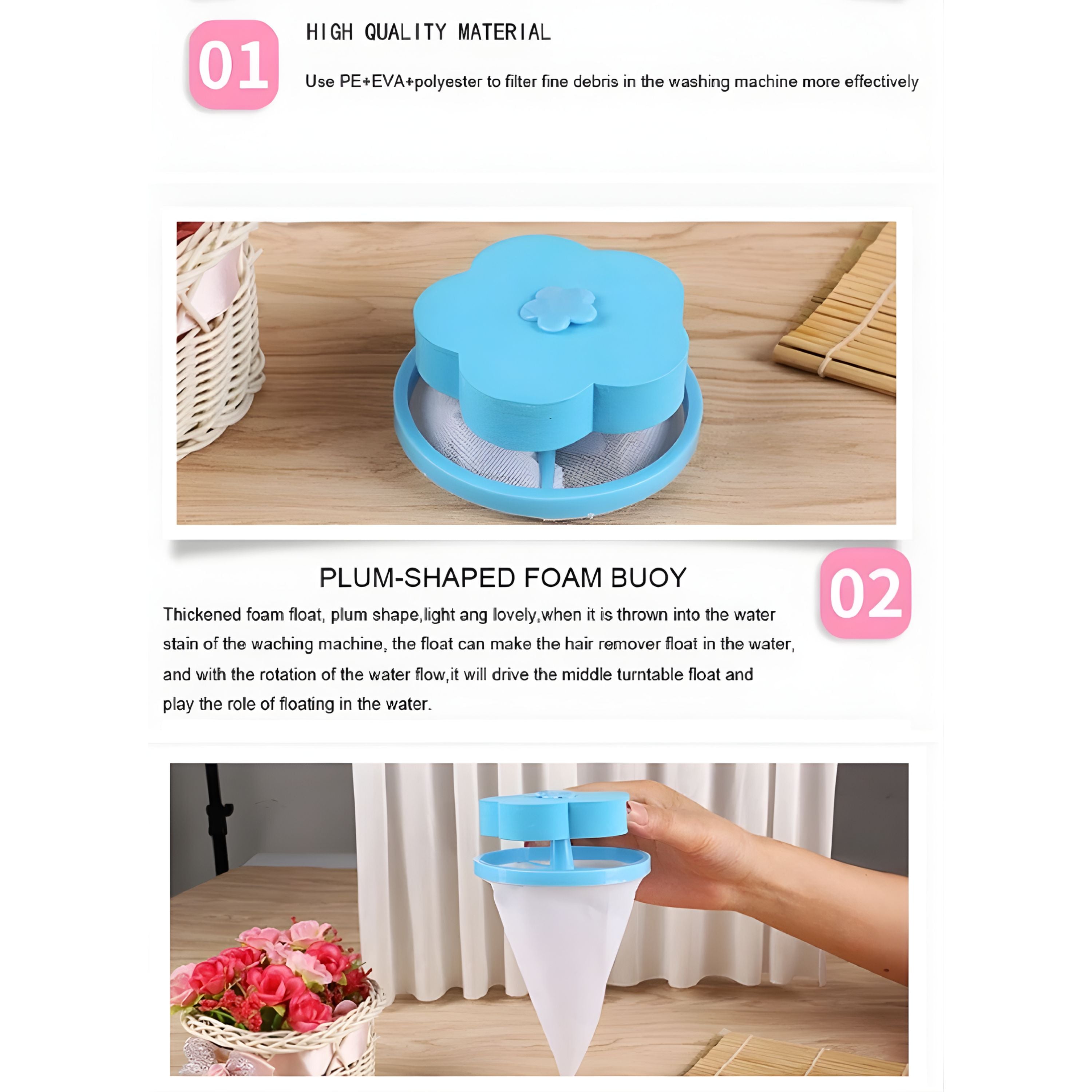 Kitcheniva Reusable Laundry Lint & Pet Hair Remover 2 Pcs