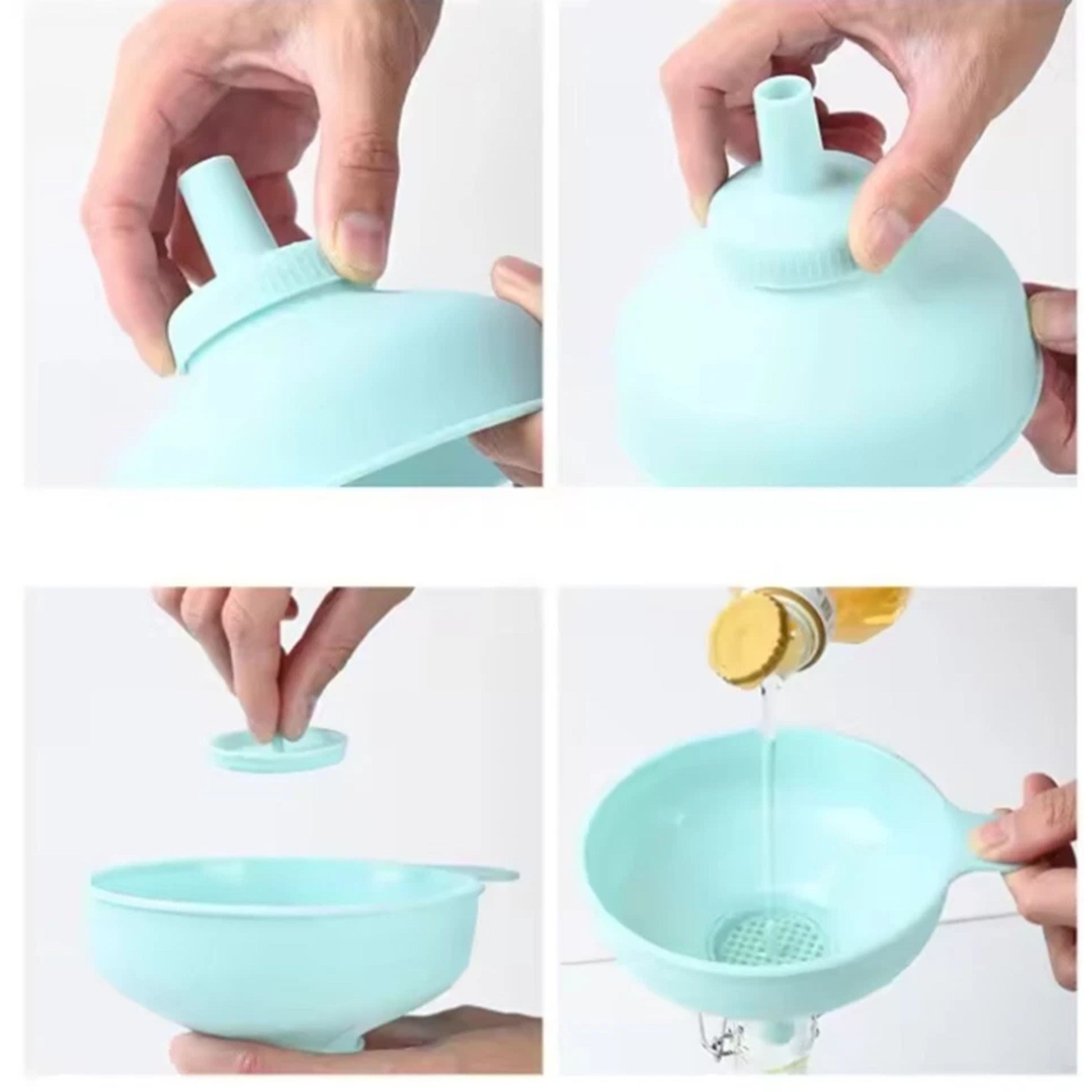 Kitcheniva Wide Funnel With Spout & Strainer