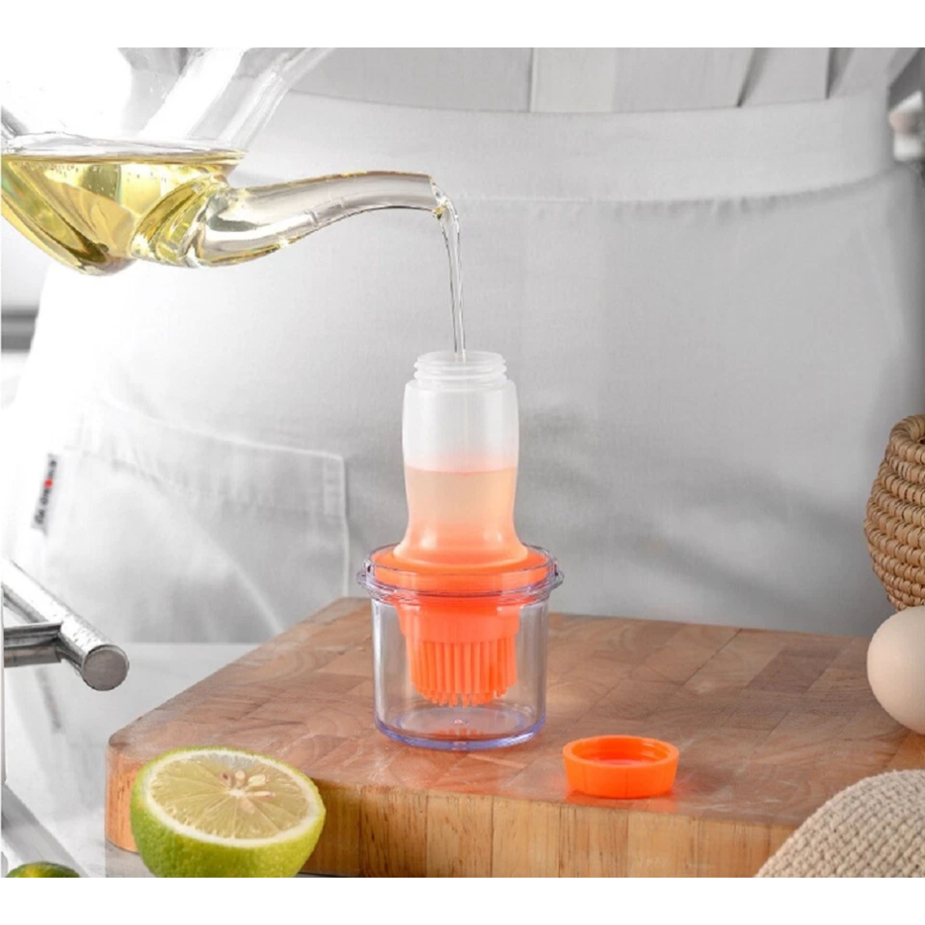 Kitcheniva All-in-One Silicone Oil Bottle Brush