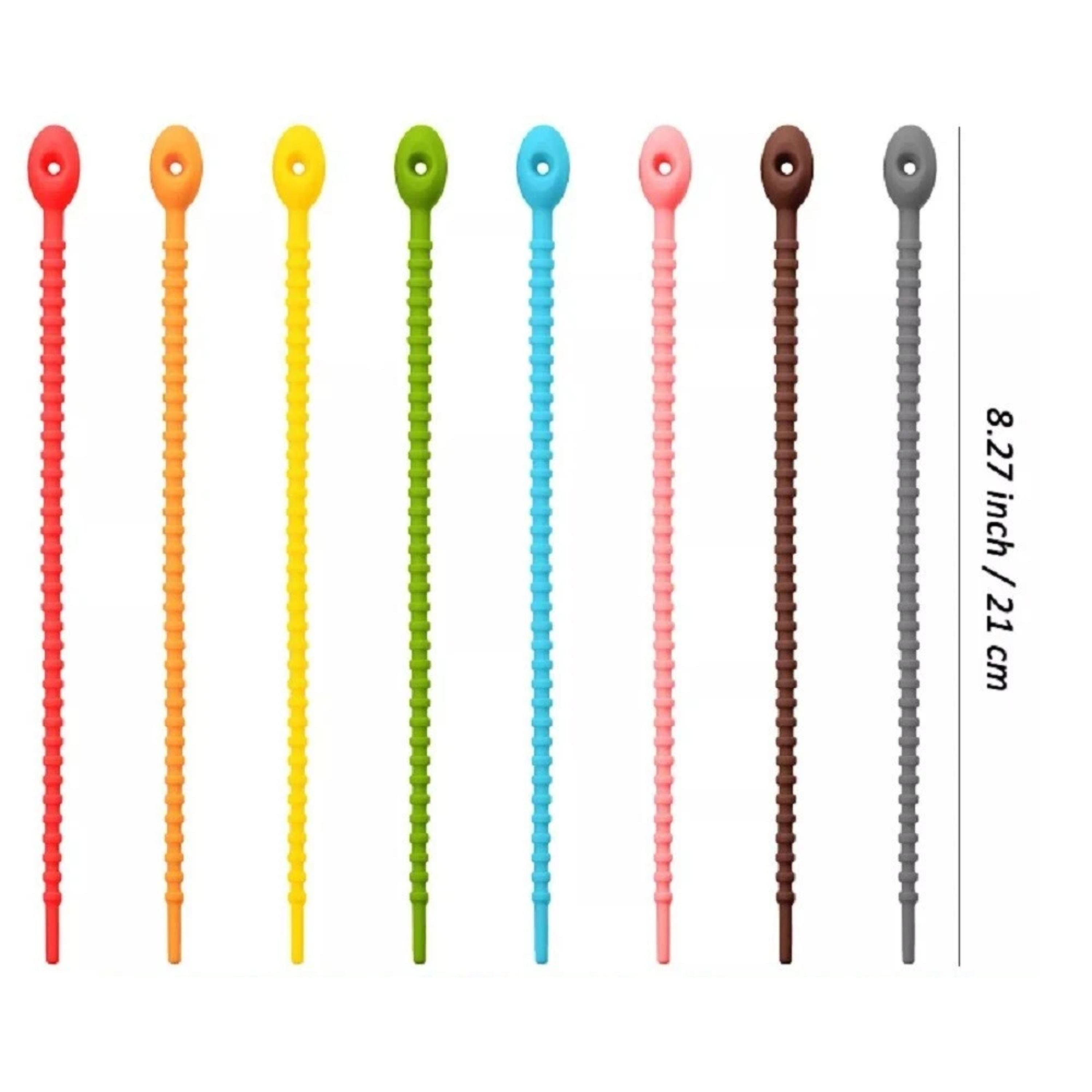 Kitcheniva Reusable Silicone Cable Ties Set 24 Pcs