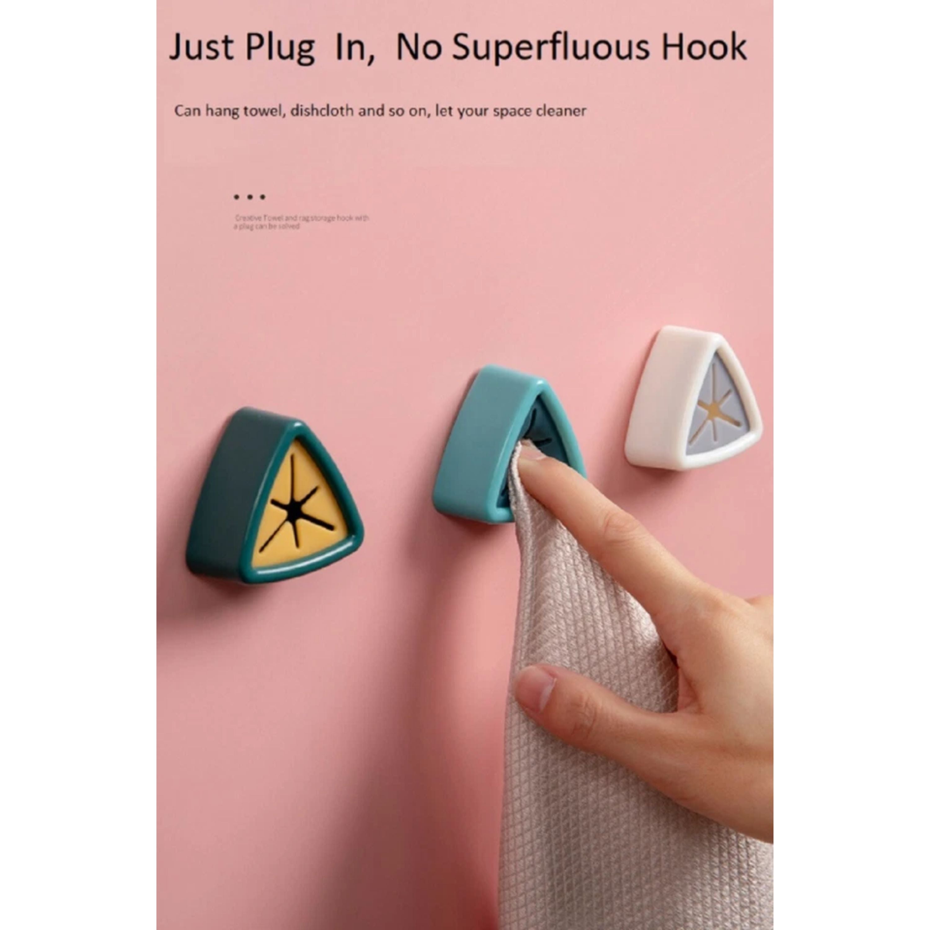 Kitcheniva Self-Adhesive Towel Holders Set 4 Pcs