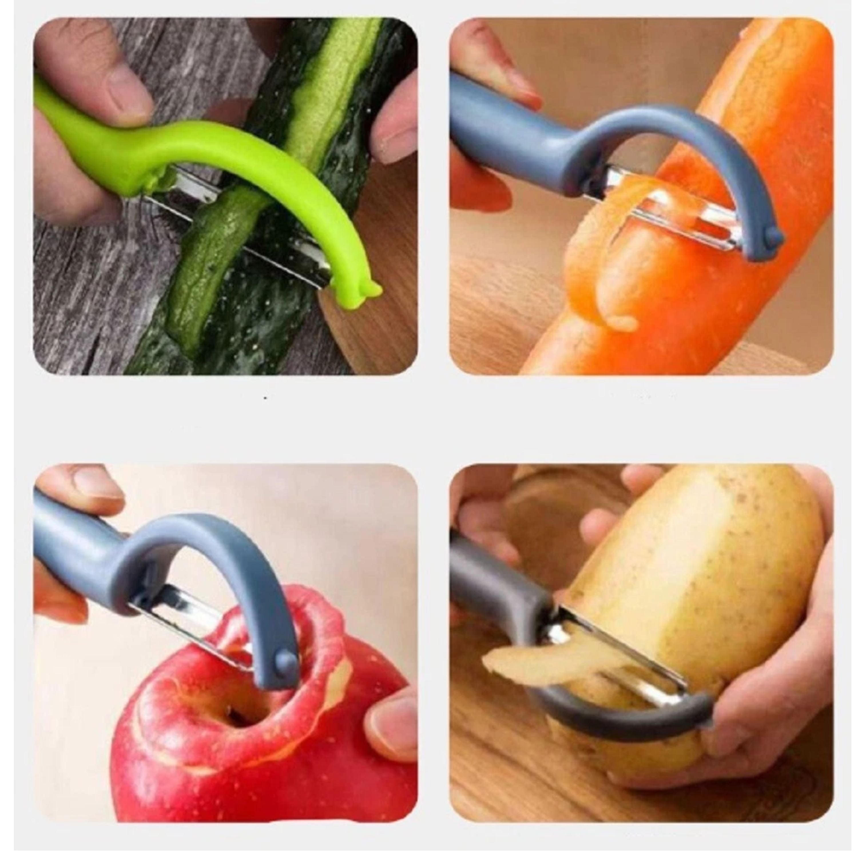 Kitcheniva Stainless Steel P-Type Peeler Set 4 Pcs