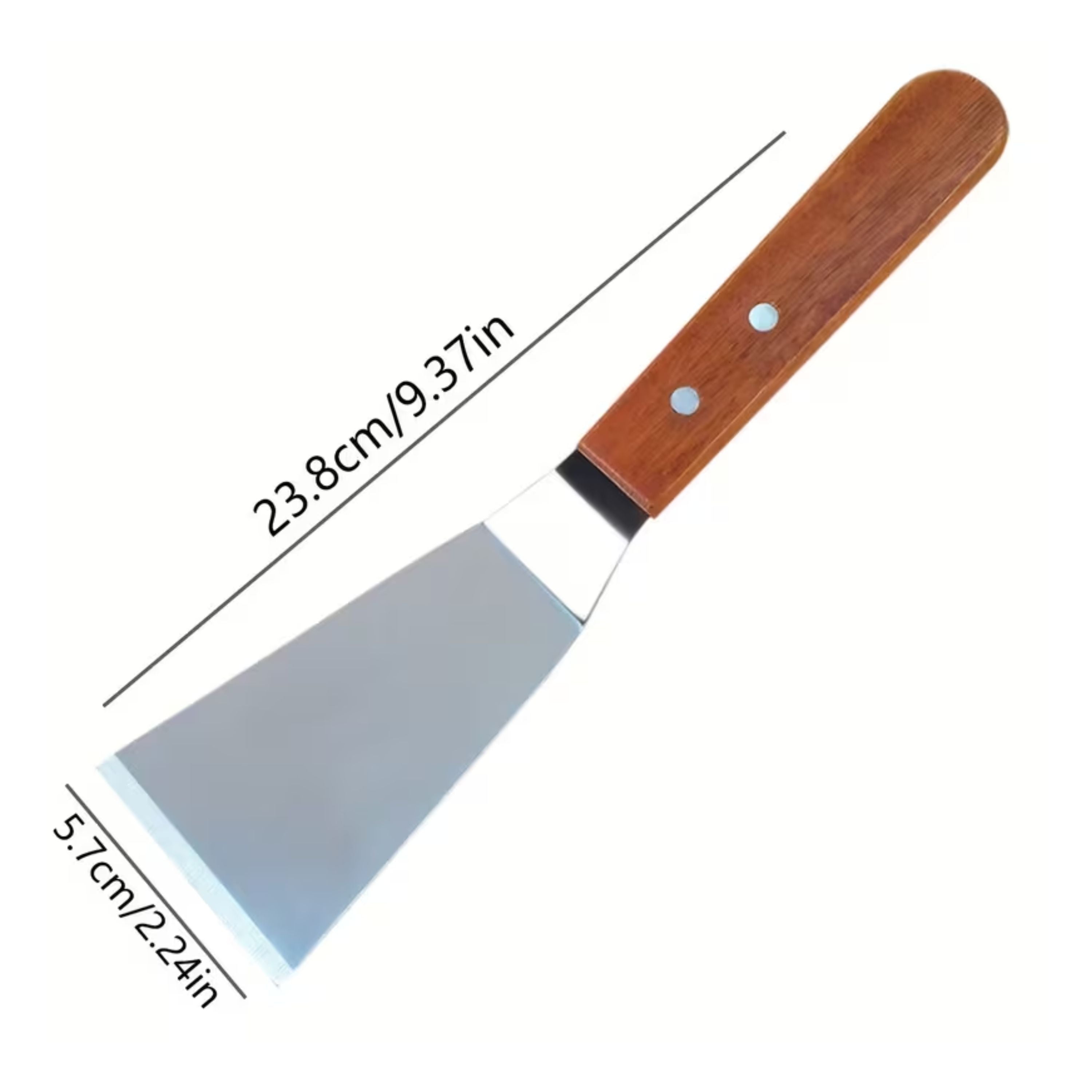 Kitcheniva Stainless Steel Spatula with Wooden Handle - Perfect for Cakes, Steak, Eggs, & Grilling