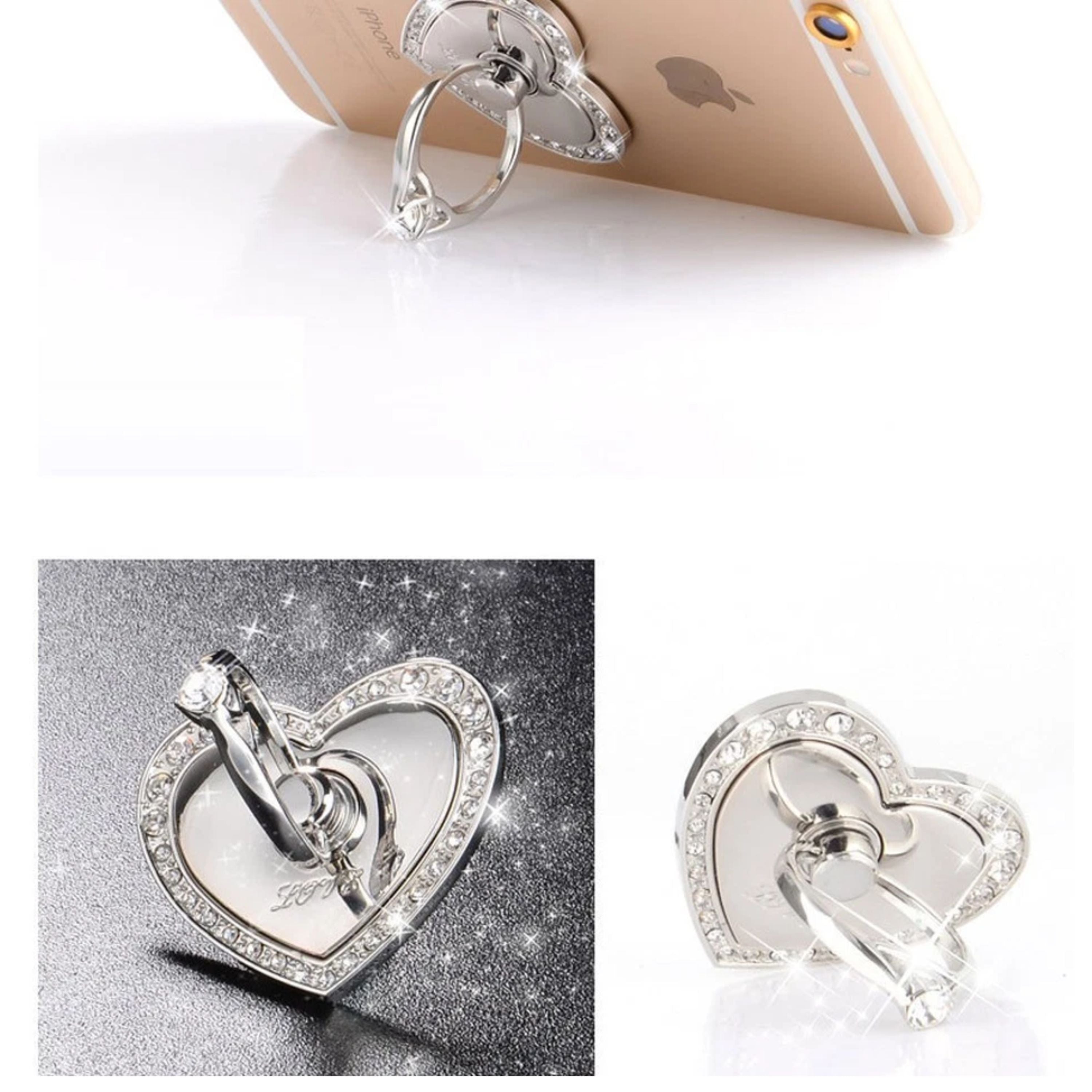 Kitcheniva 360° Rotating Finger Ring Stand Holder For Cell Phones 2 Pcs