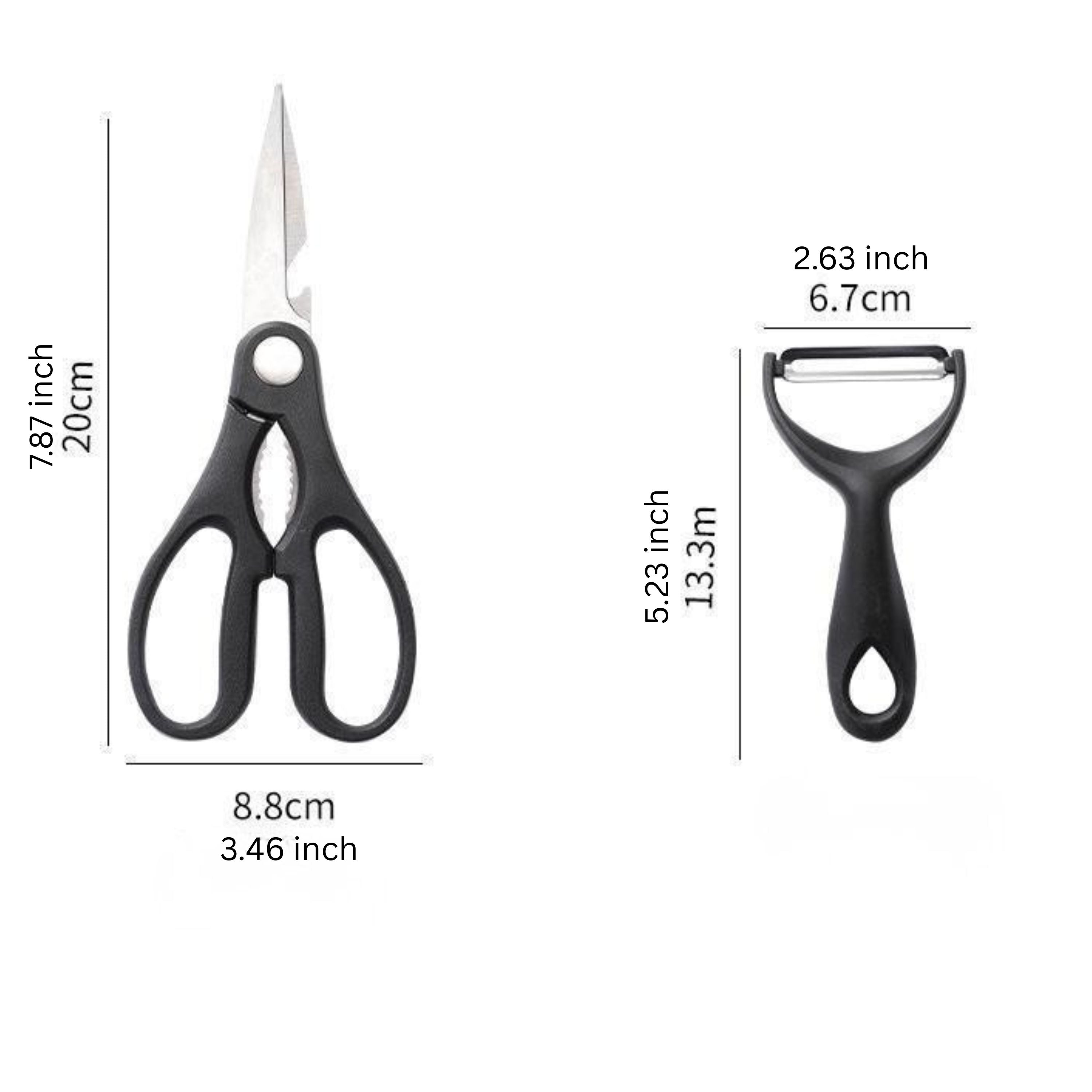 Kitcheniva 7-Piece Stainless Steel Knife Set with Wooden Handles