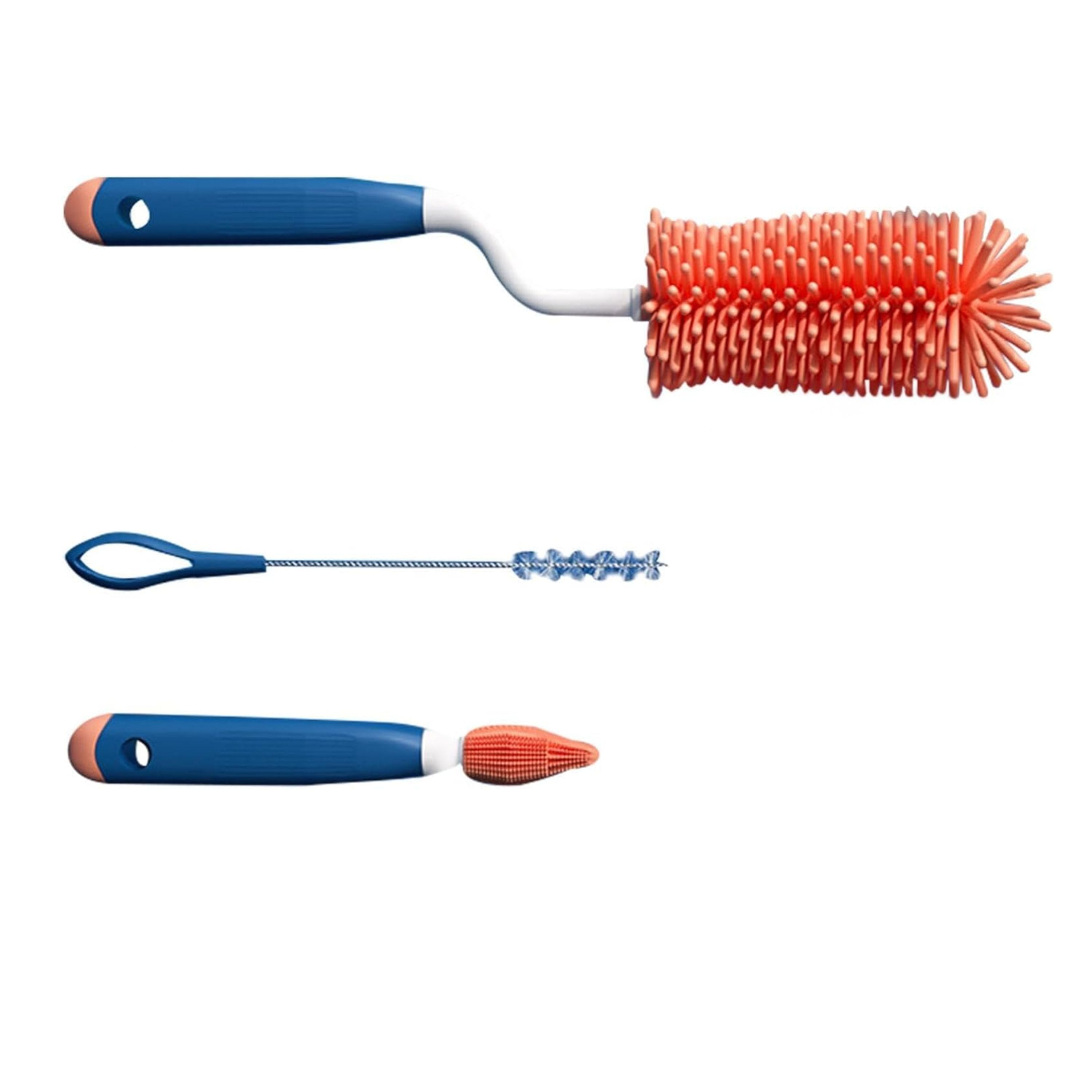Kitcheniva Curved Silicone Bottle Brush 3 Pcs Set