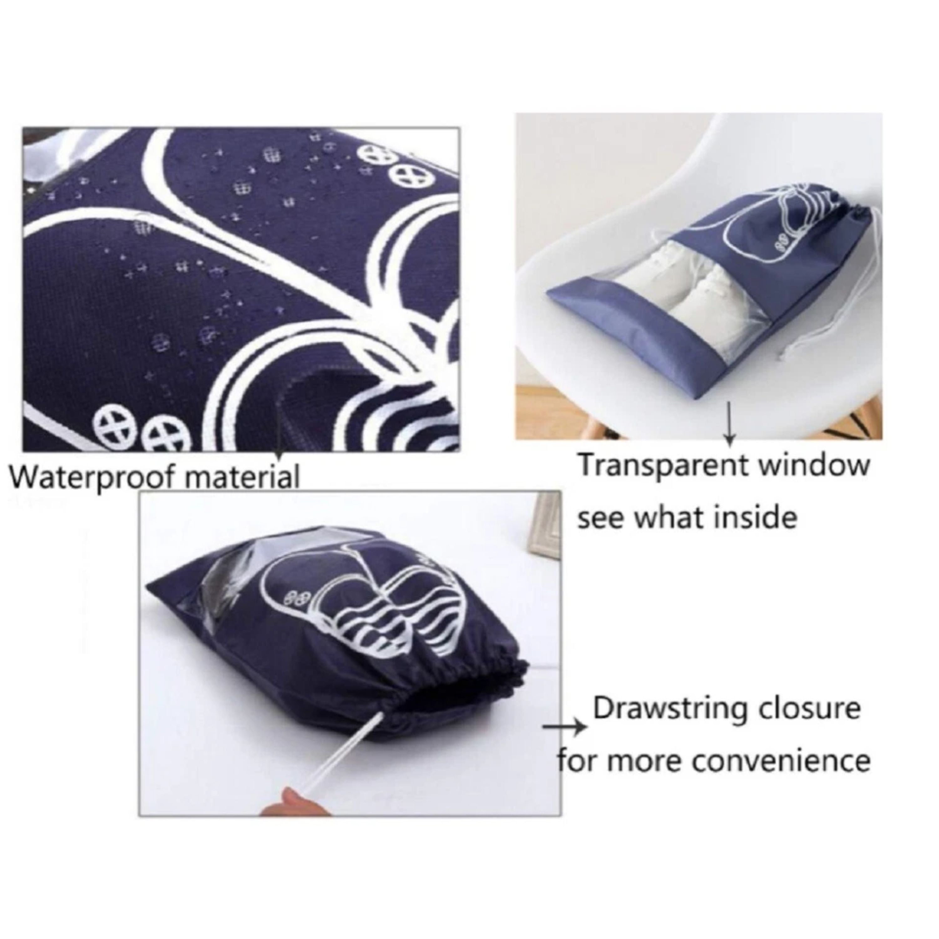Kitcheniva Dustproof Drawstring Travel Shoe Bags Set 8 Pcs