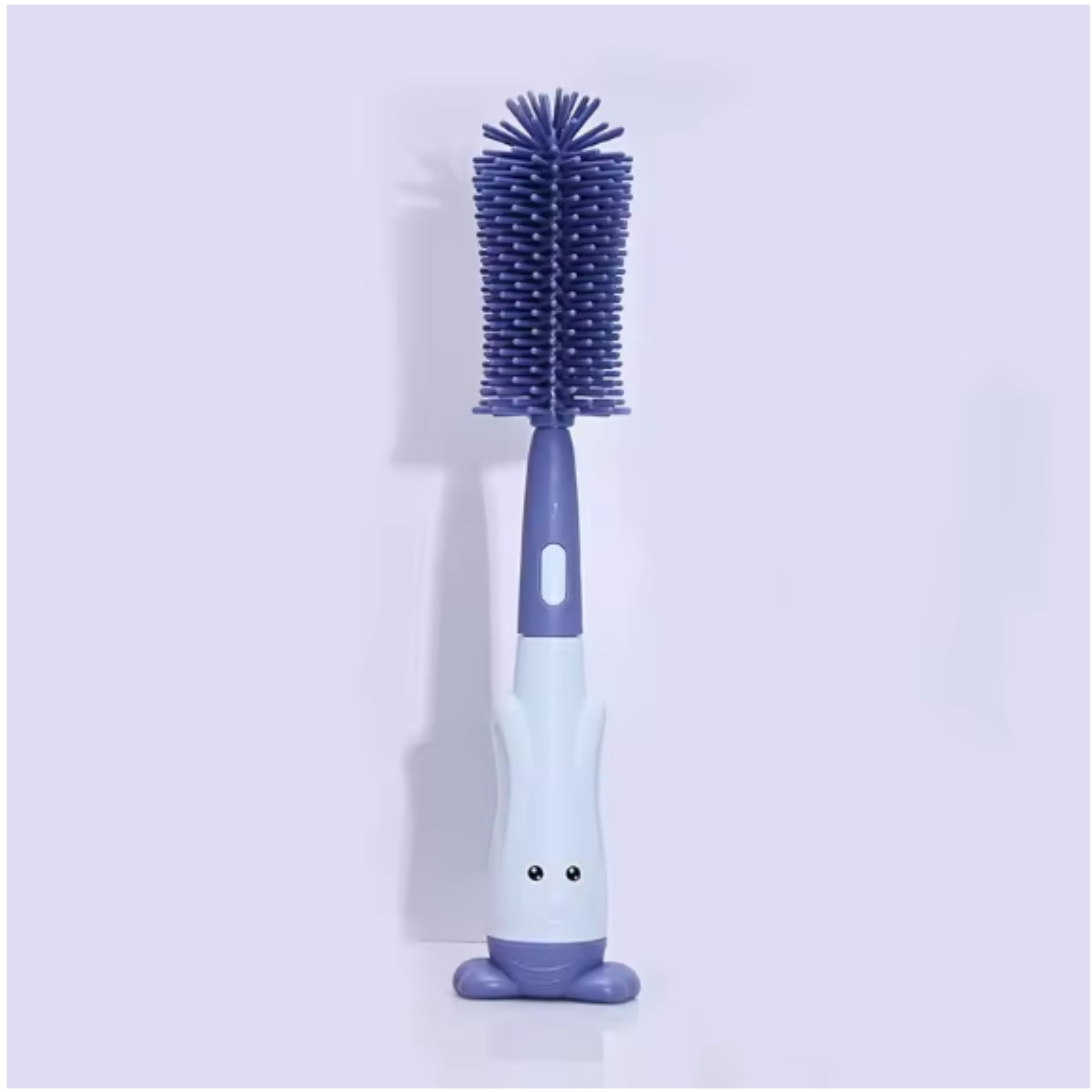Kitcheniva 3-in-1 Silicone Bottle Brush - Comes with Detachable Head, Detachable Teat Nipple Cleaner Brush, and Straw Cleaner