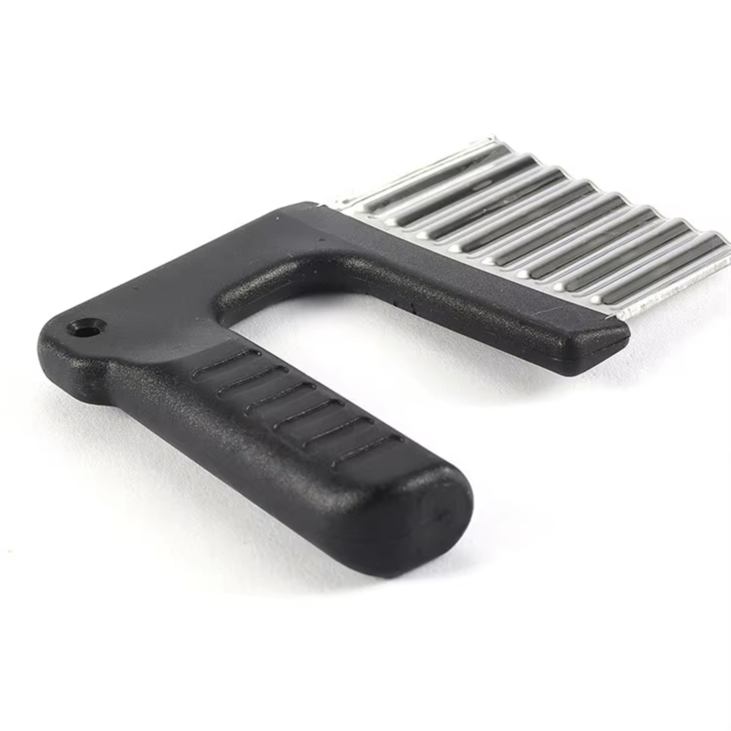 Kitcheniva Crinkle Cutter with Plastic Handle, Black, 1 Pcs