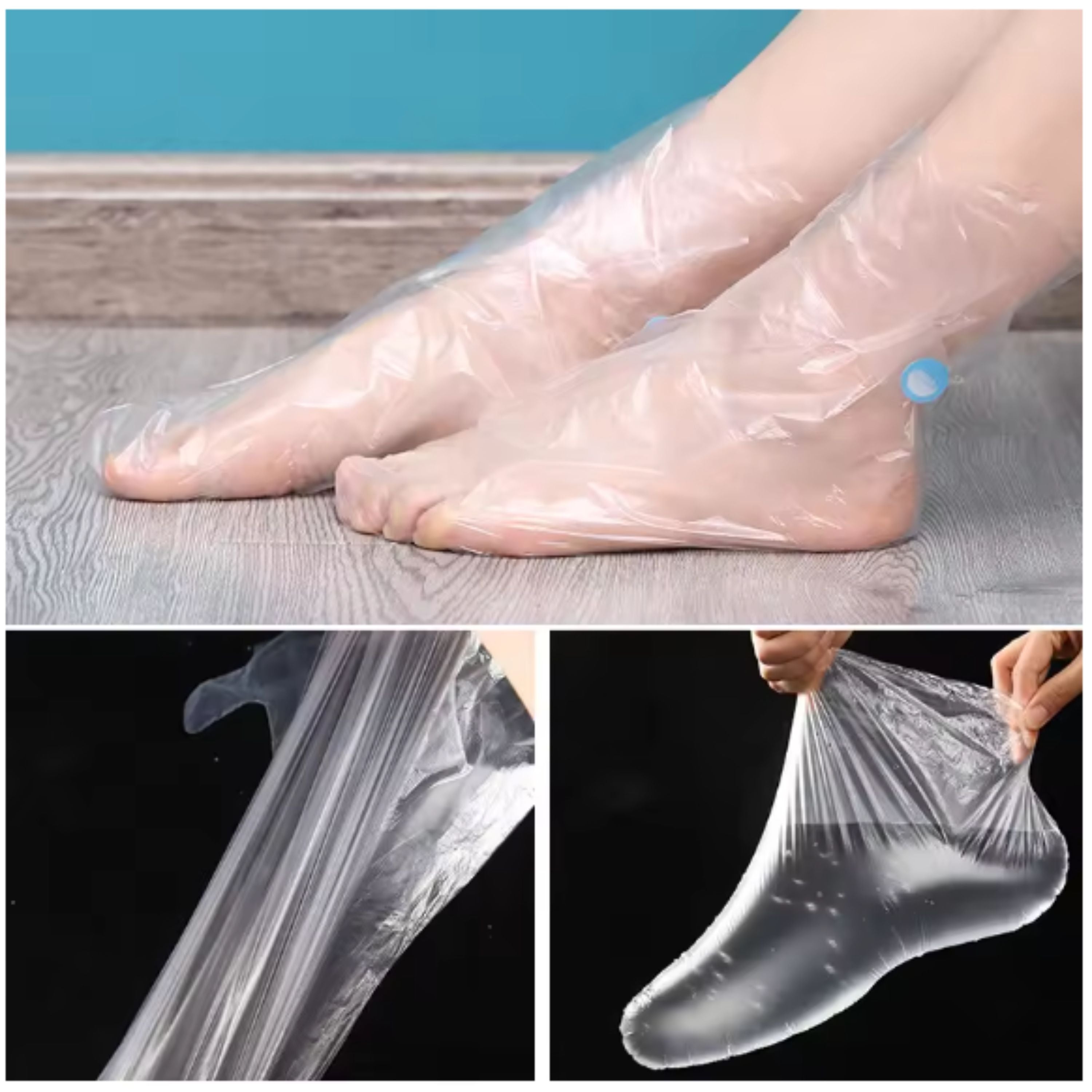 Kitcheniva Disposable Waterproof Foot Mask Covers 100 Pcs - For Spa, Foot Care, Pedicure