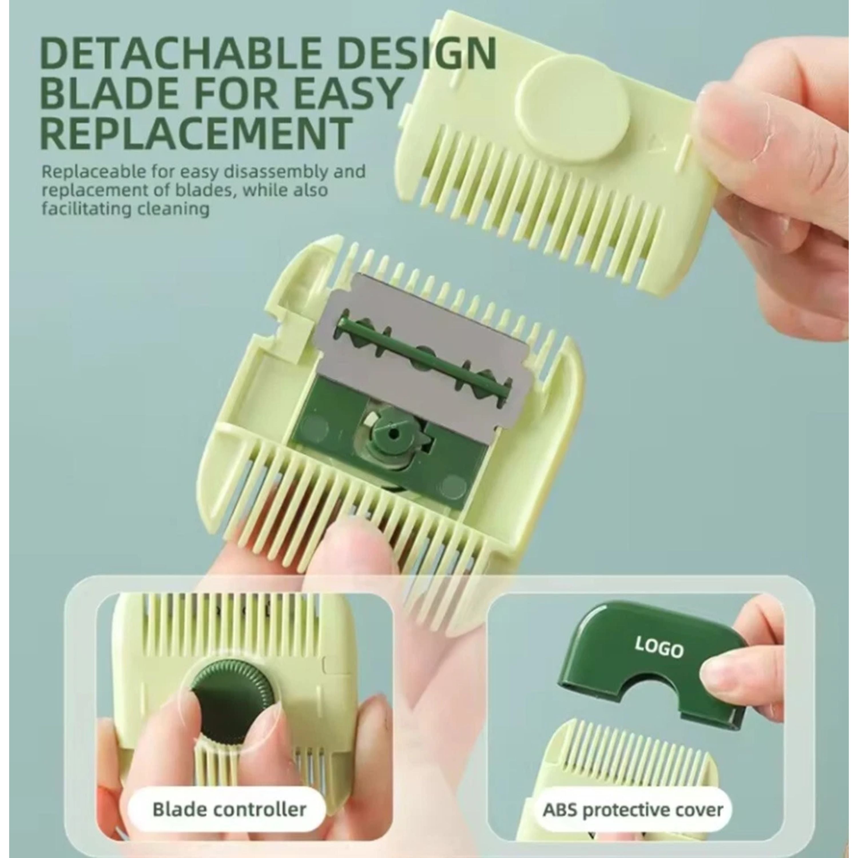 Kitcheniva 2-in-1 Hair Trimmer Comb Double-Sided Razor Cutter