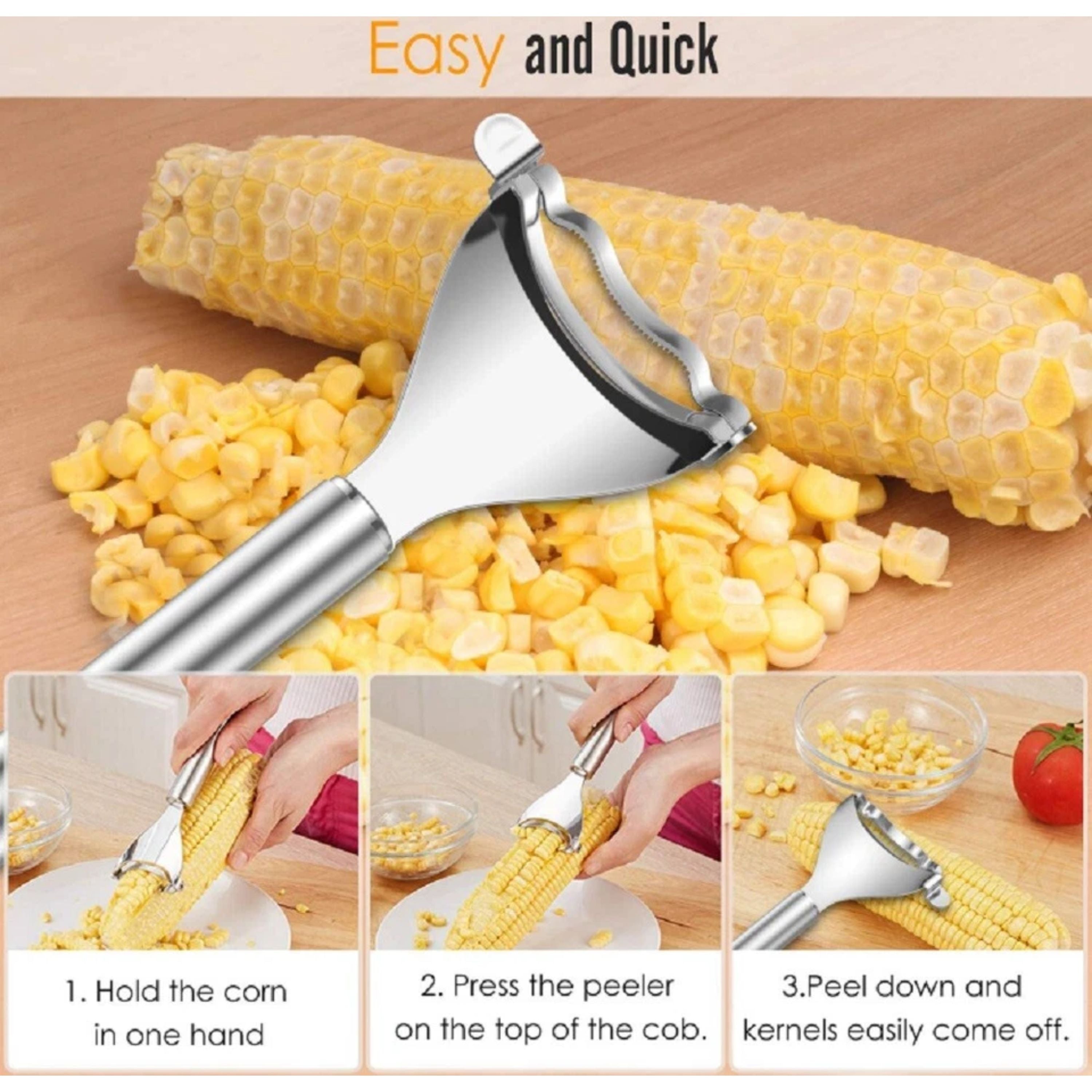 Kitcheniva Stainless Steel Corn Cob Peeler