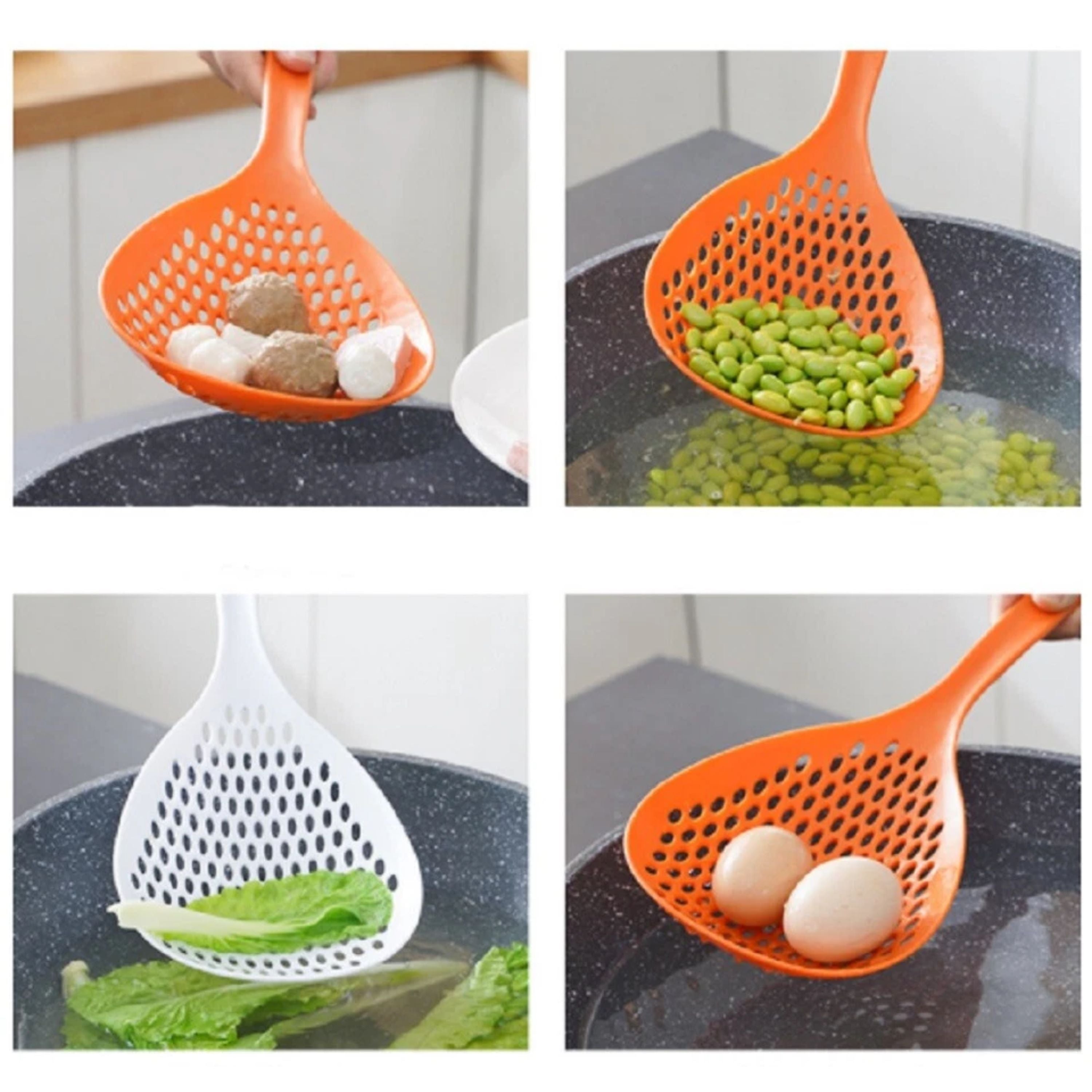 Kitcheniva Scoop Colander Strainer Spoon With Handle