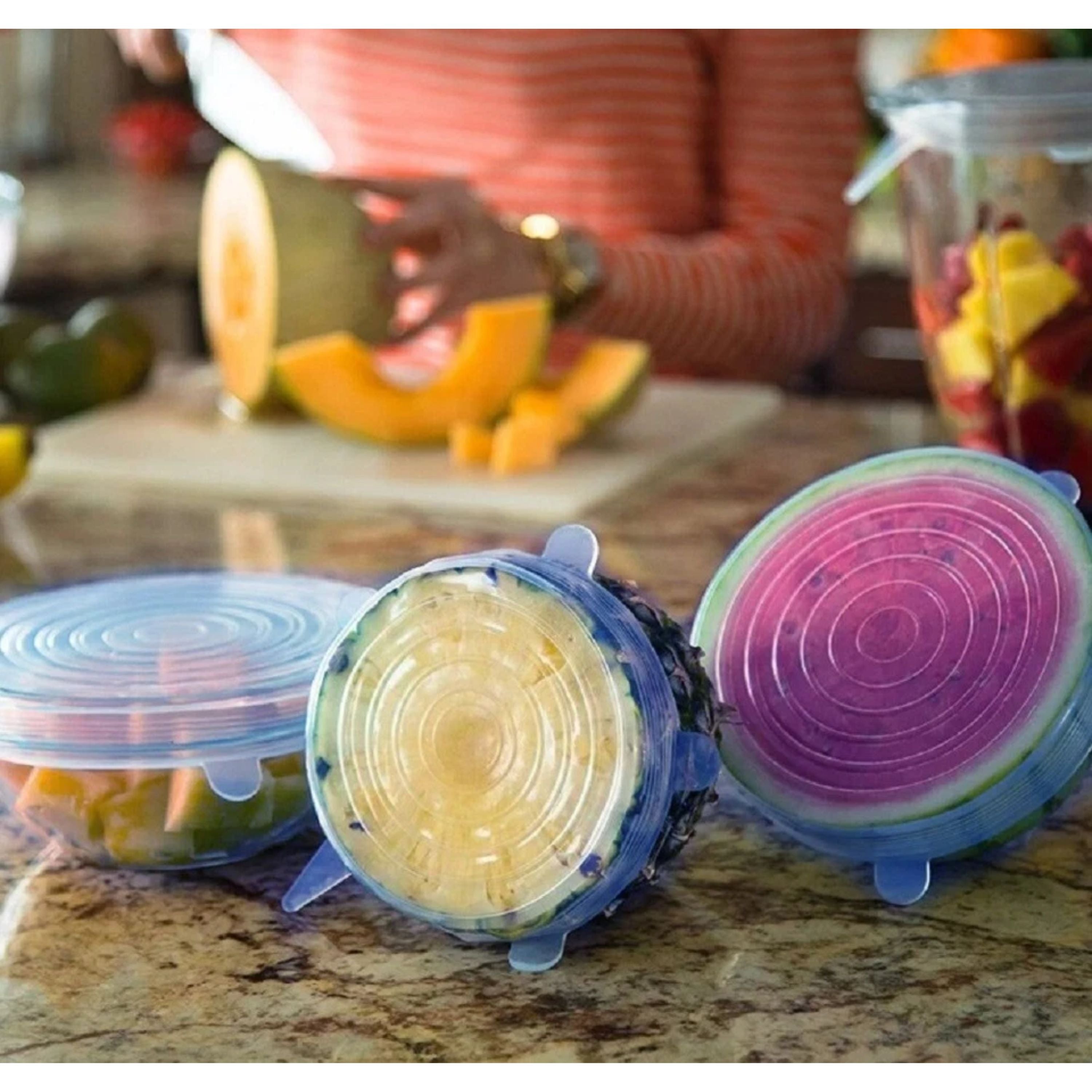 Kitcheniva Reusable Silicone Stretch Lids Blue