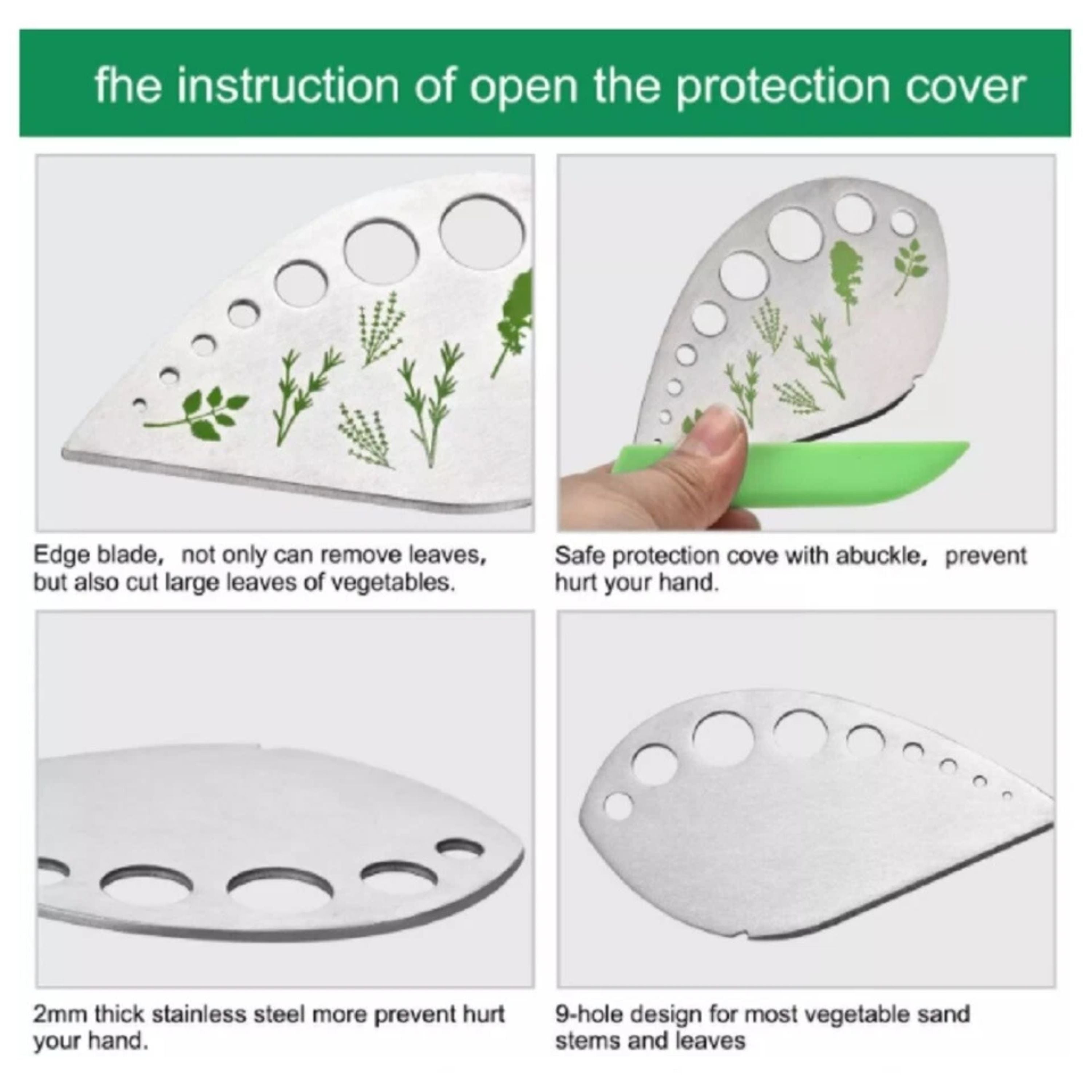 Kitcheniva 9-Hole Leaf Herb Stripper Peeler Tool