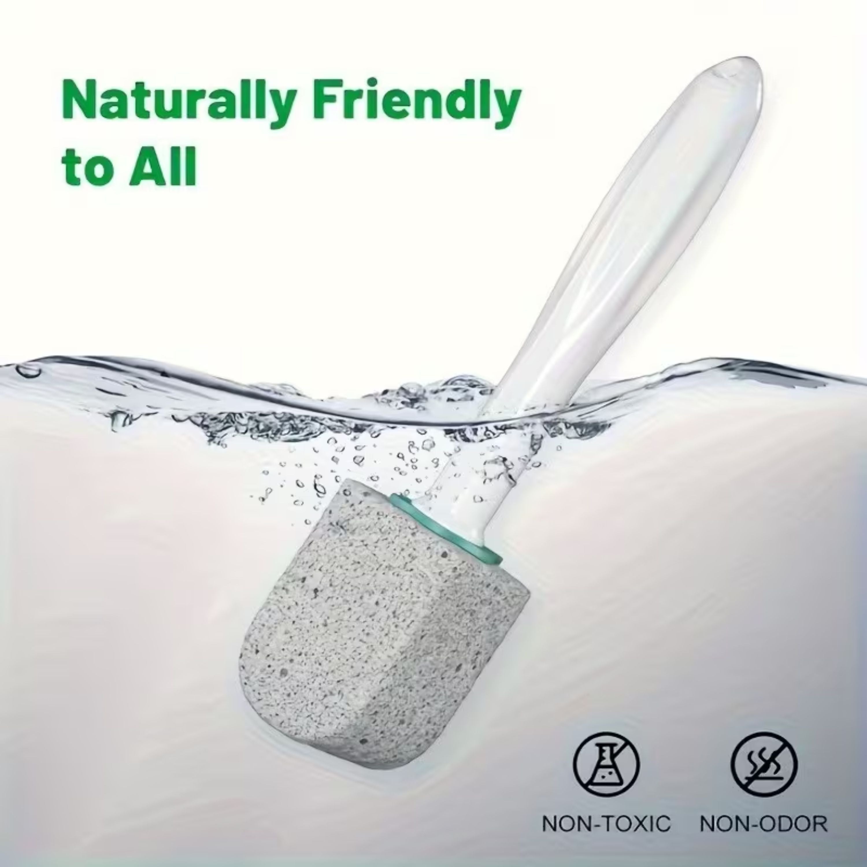 Kitcheniva Pumice Stone Toilet Bowl Cleaner with Handle (5 Pack)- 5 Pumice Stone Heads & 1 Handle