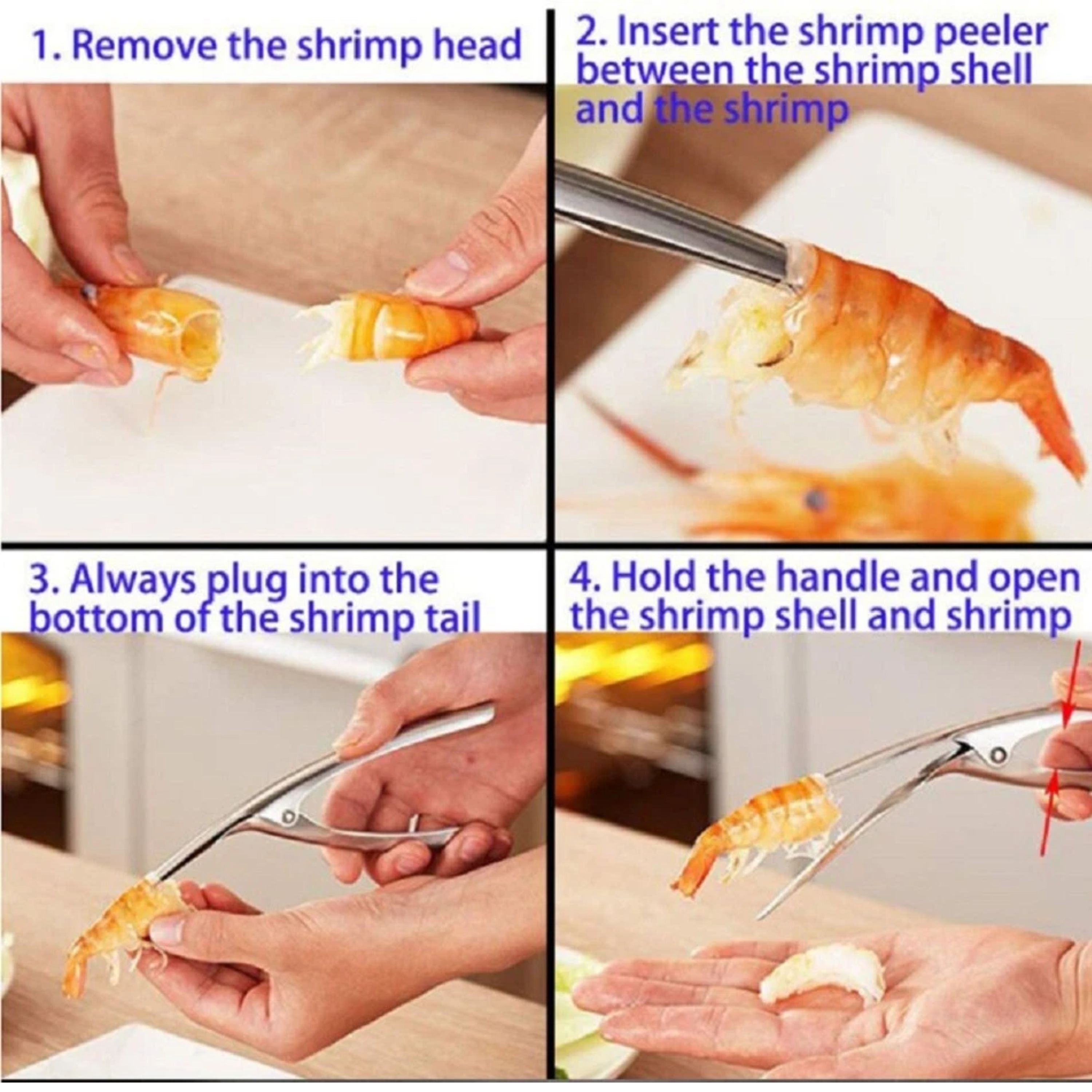 Kitcheniva Stainless Steel Prawn Peeler Shrimp Deveiner