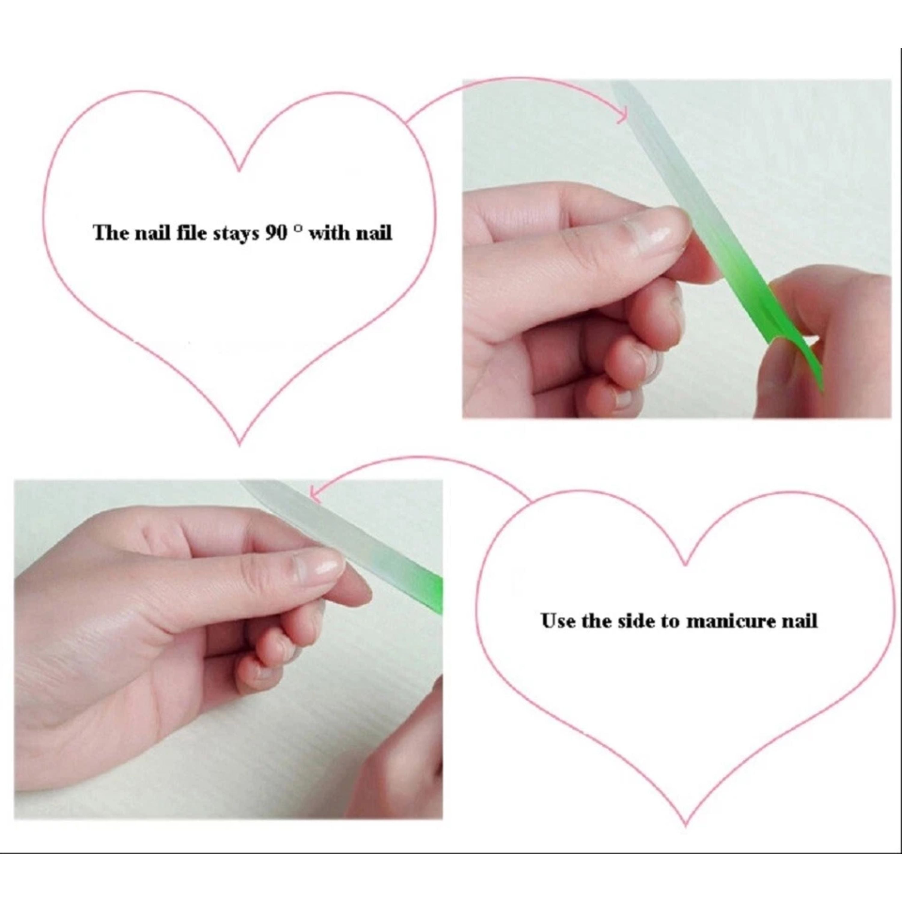 Kitcheniva Double-Sided Glass Nail File Set 6 Pcs