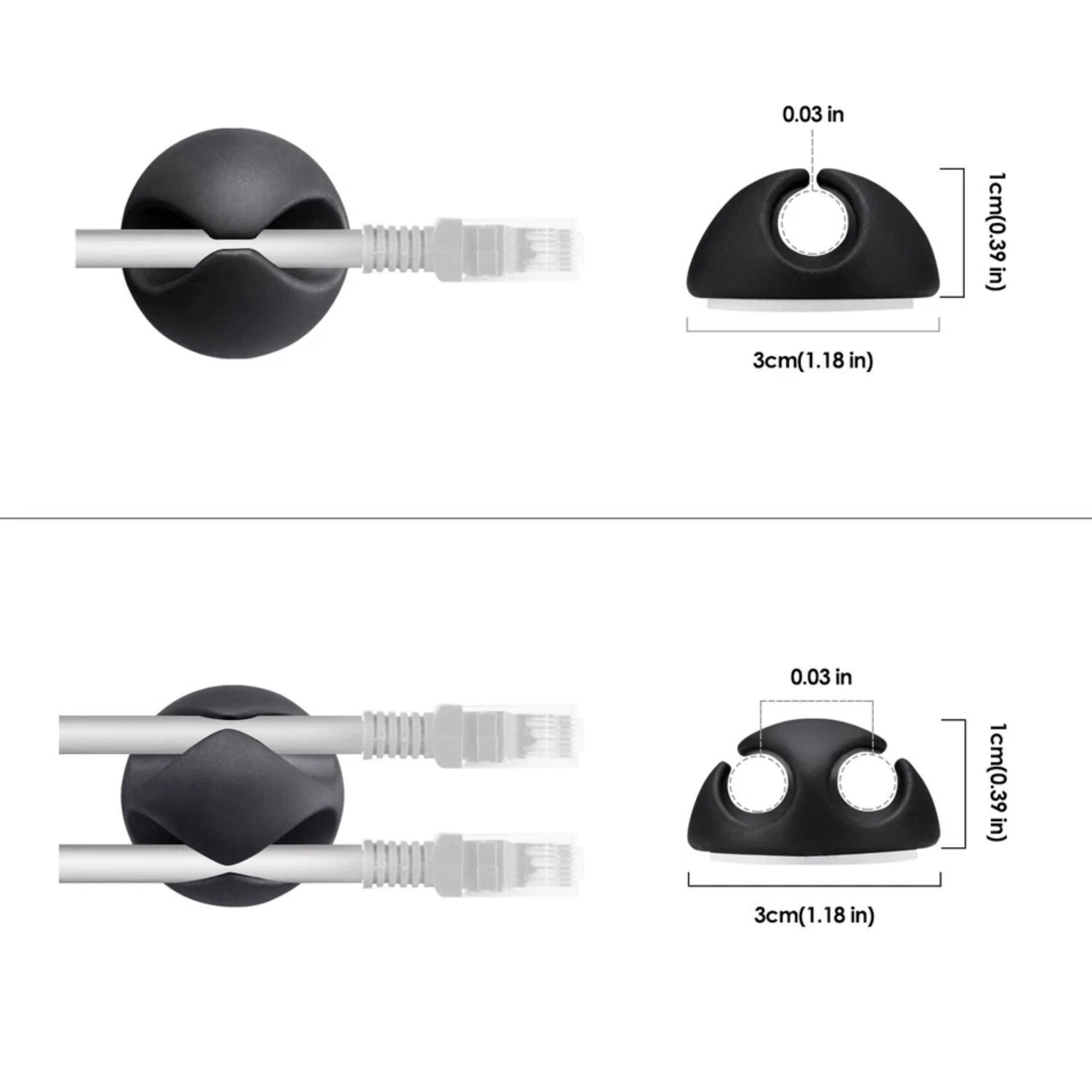 Kitcheniva Desktop Cable Clip Organizer Set 10 Pcs