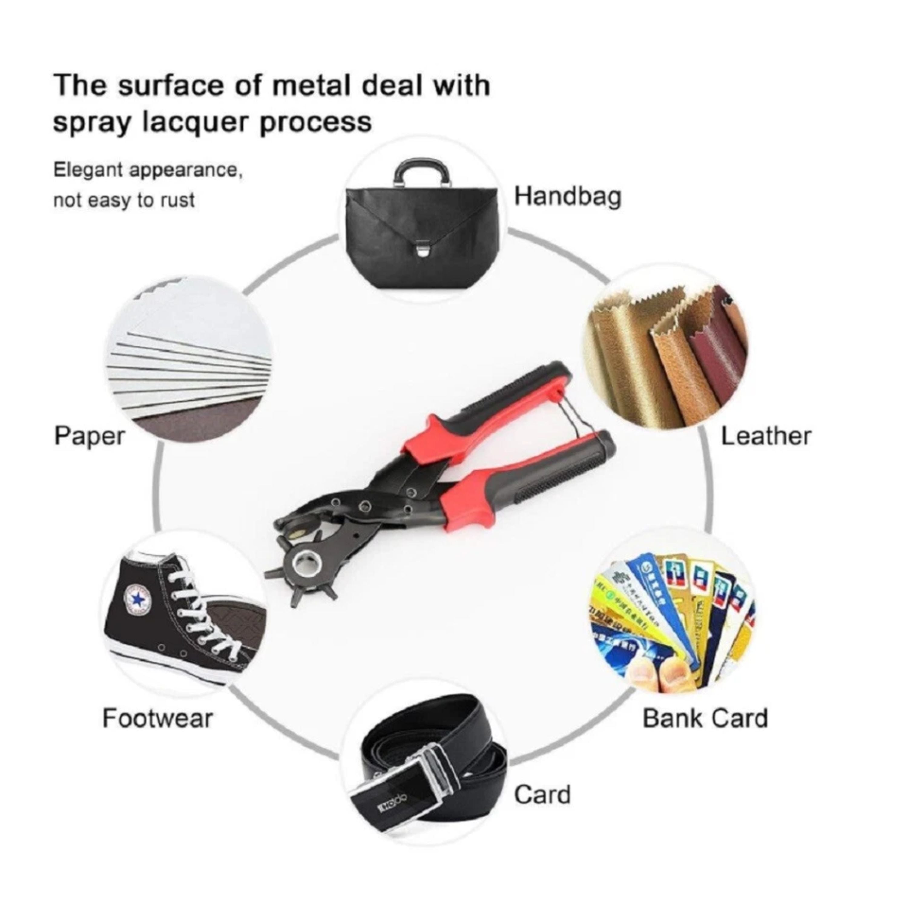 Kitcheniva 10" Heavy Duty Leather Hole Punch Pliers