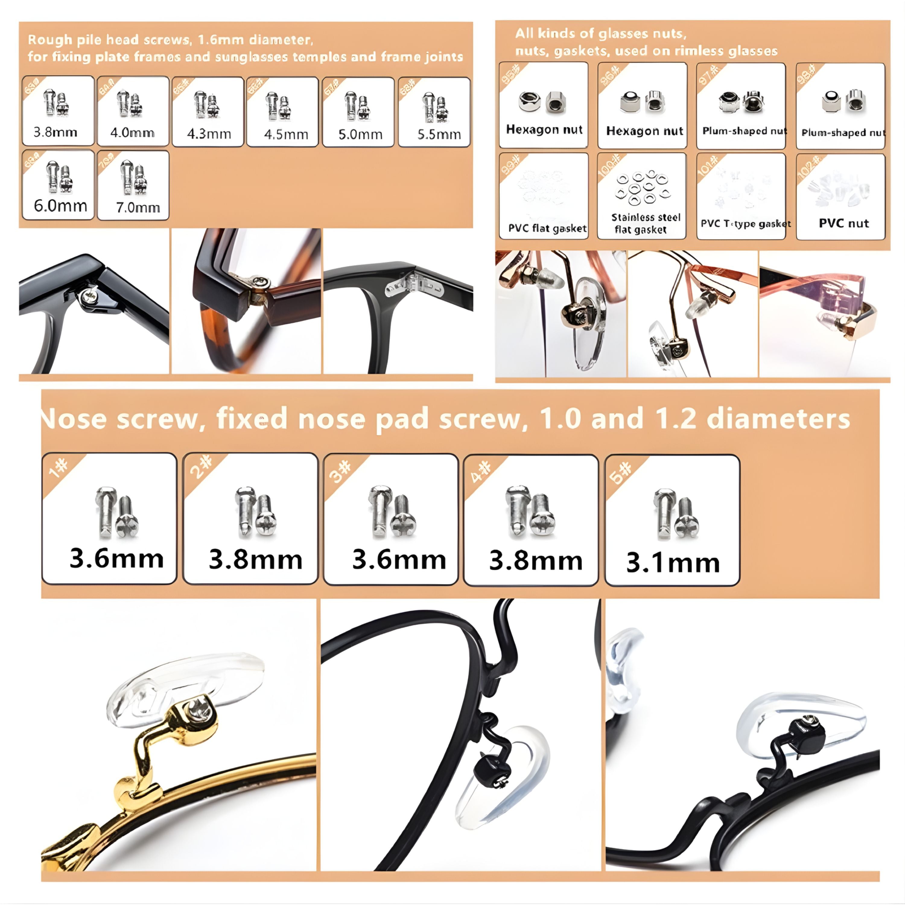 Kitcheniva Optical Repair Kit For Eyeglasses