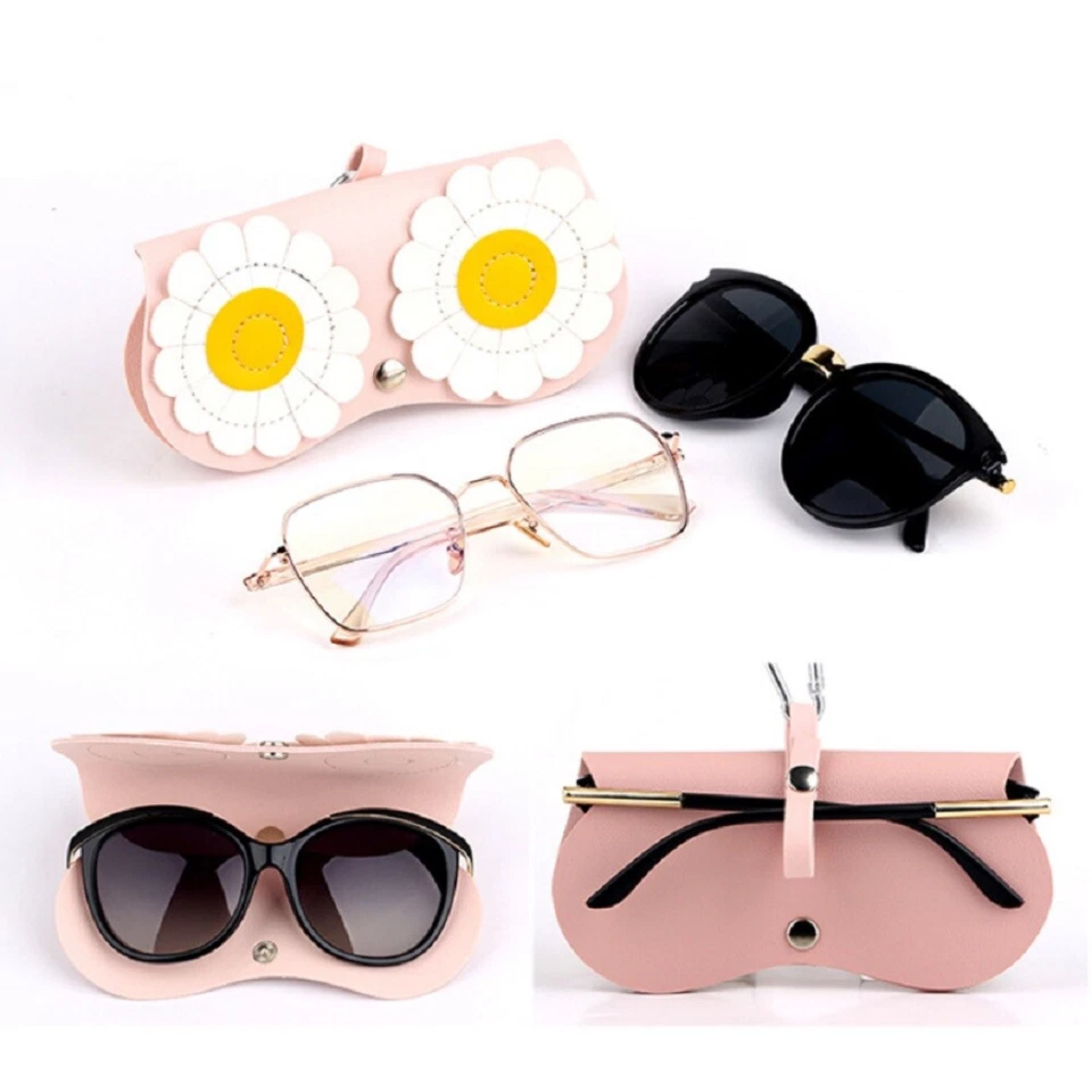Kitcheniva Portable Eyeglass Case PU Leather Pouch