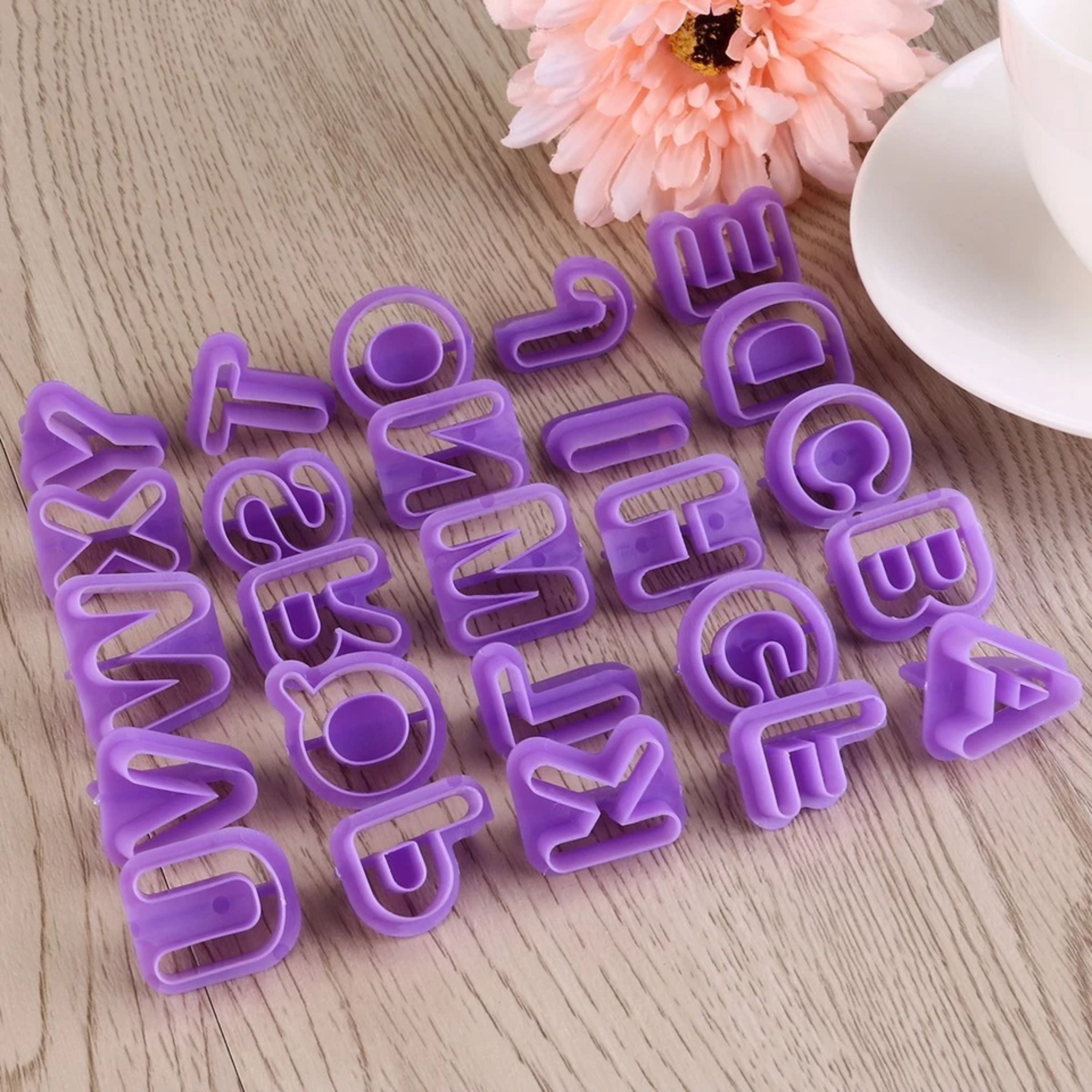 Kitcheniva Alphabet Number Fondant Cake Decorating Set 40 Pcs