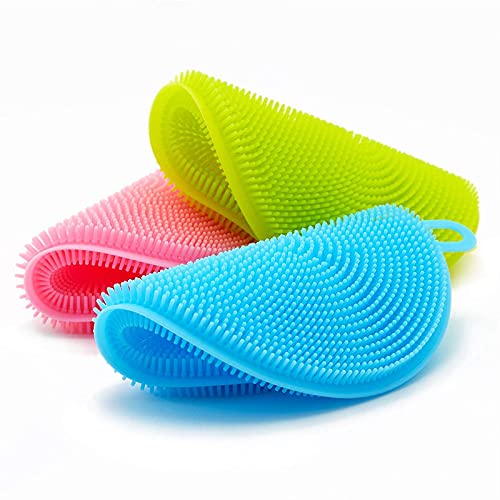 Kitcheniva 3-Pcs Multifunction Silicone Dish Washing Cleaning Brush