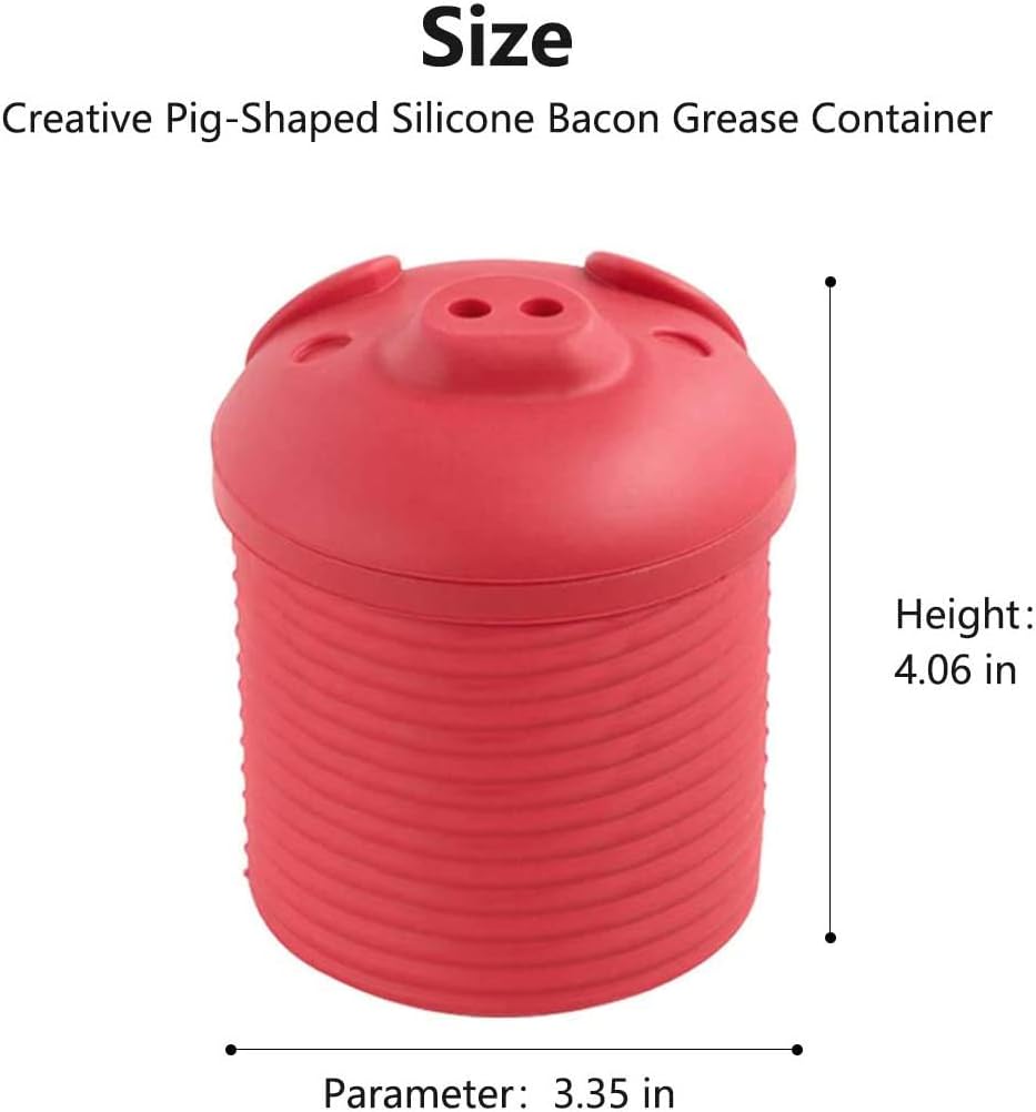 Kitcheniva Silicone Pig Bacon Grease Holder