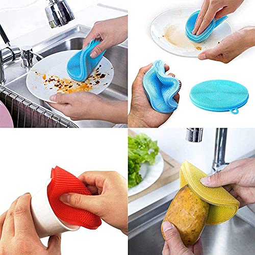 Kitcheniva 3-Pcs Multifunction Silicone Dish Washing Cleaning Brush