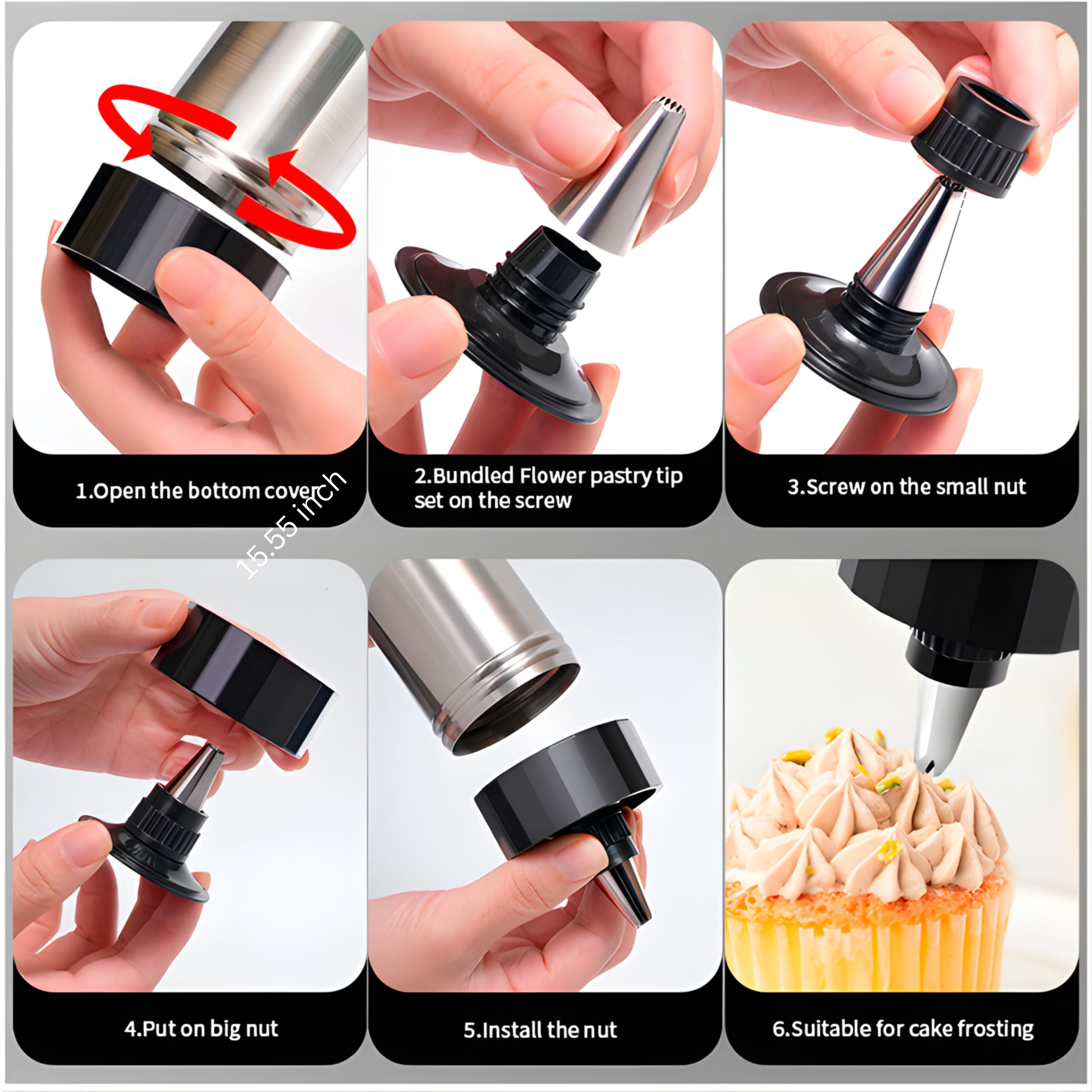 Kitcheniva Manual Spritz Cookie & Cake Decorating Press - Perfect for Making Mini Cookies, Decorating Cakes & Cupcakes
