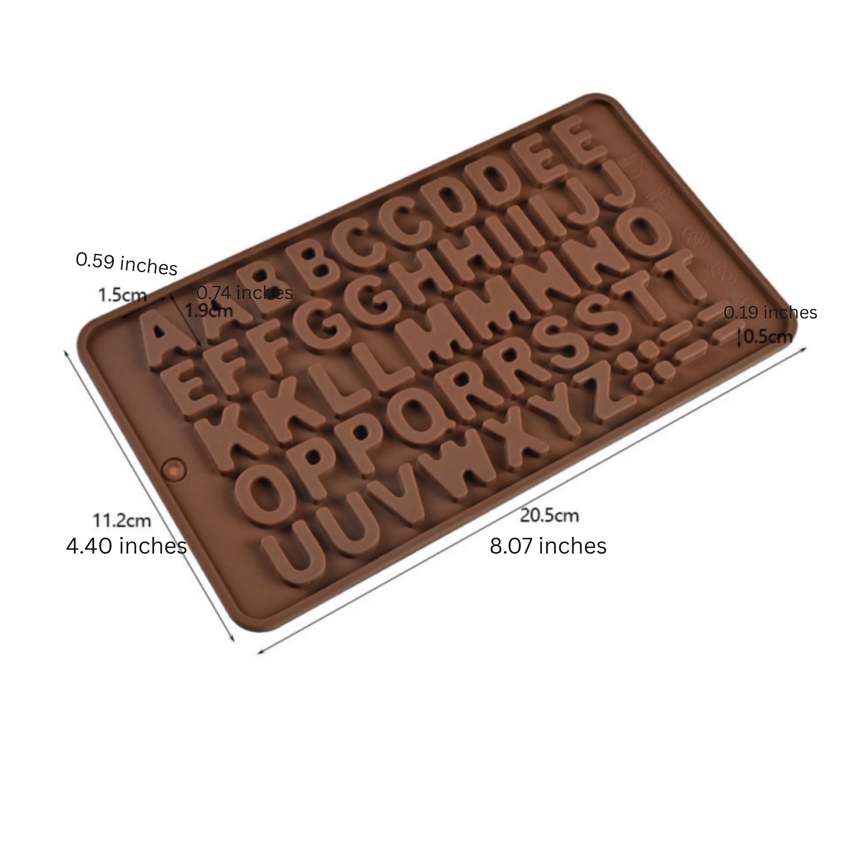 Kitcheniva Silicone Alphabet Chocolate Mold (8.1 x 4.4 Inch)