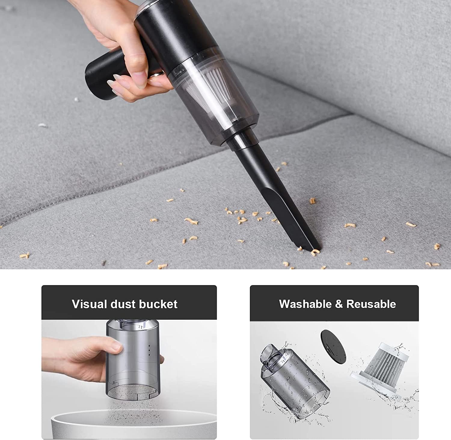 Kitcheniva 120W Cordless Handheld Vacuum Cleaner