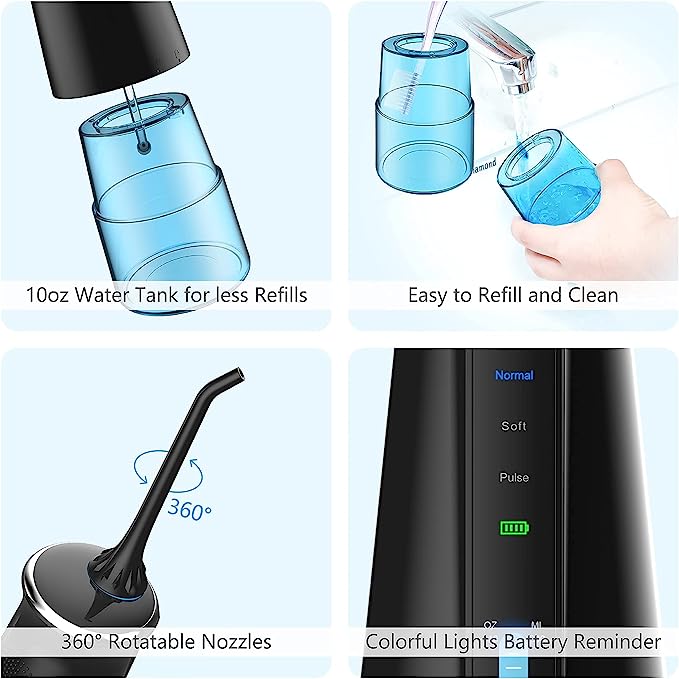 Kitcheniva Tooth Care Cordless Water Flosser Dental Oral Irrigator